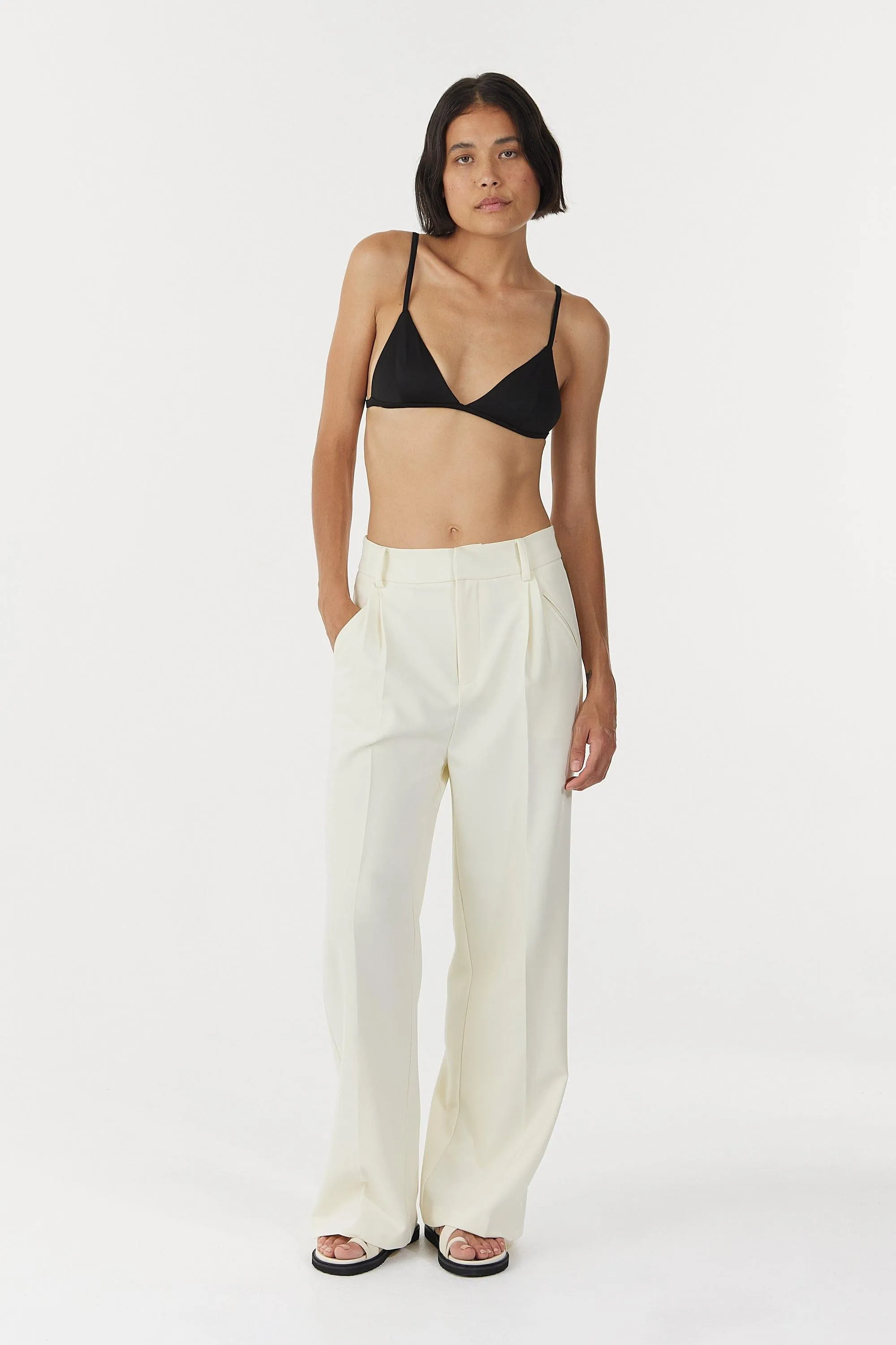 SKYLINE TAILORED TROUSERS | WARM WHITE
