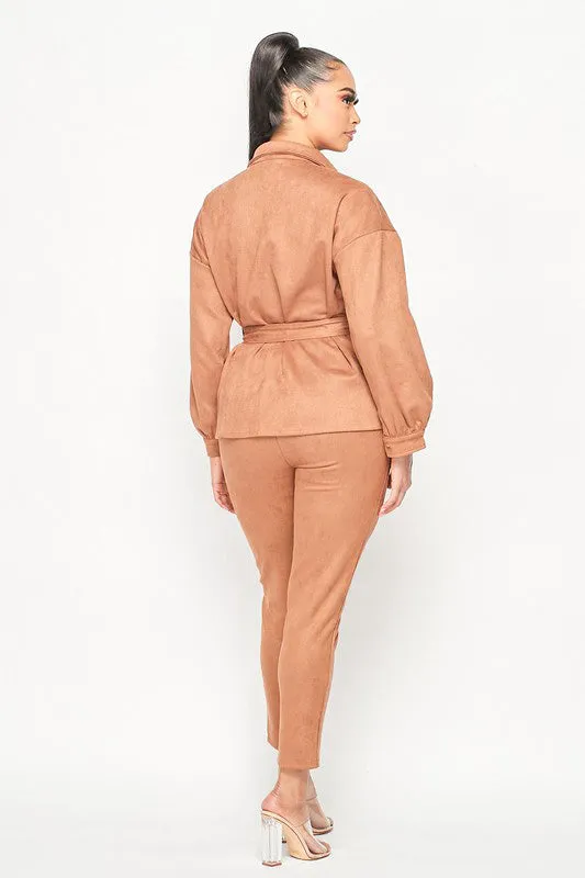 Softer than Suede Pants Set