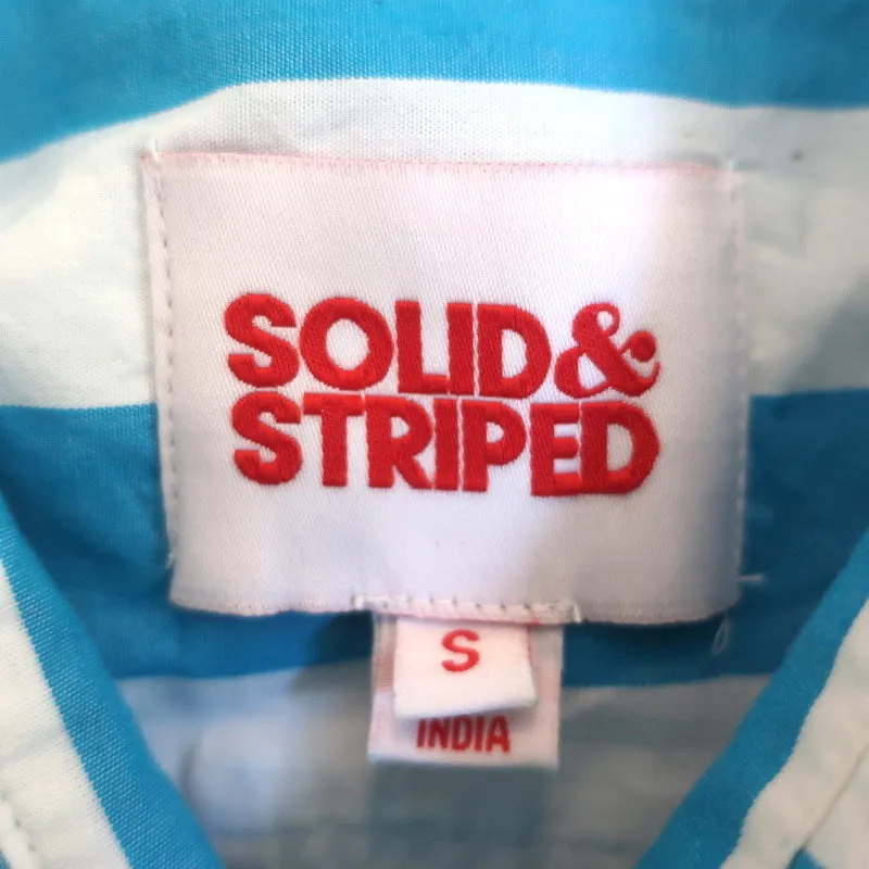 Solid & Striped The Oxford Tunic Blue/White Stripe Size Small Long Sleeve Shirt