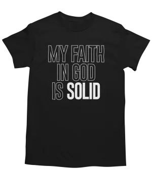 Solid Faith T-Shirt - (Unisex) - Black/White