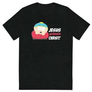 South Park Cartman Jesus Christ Adult Tri-Blend T-Shirt