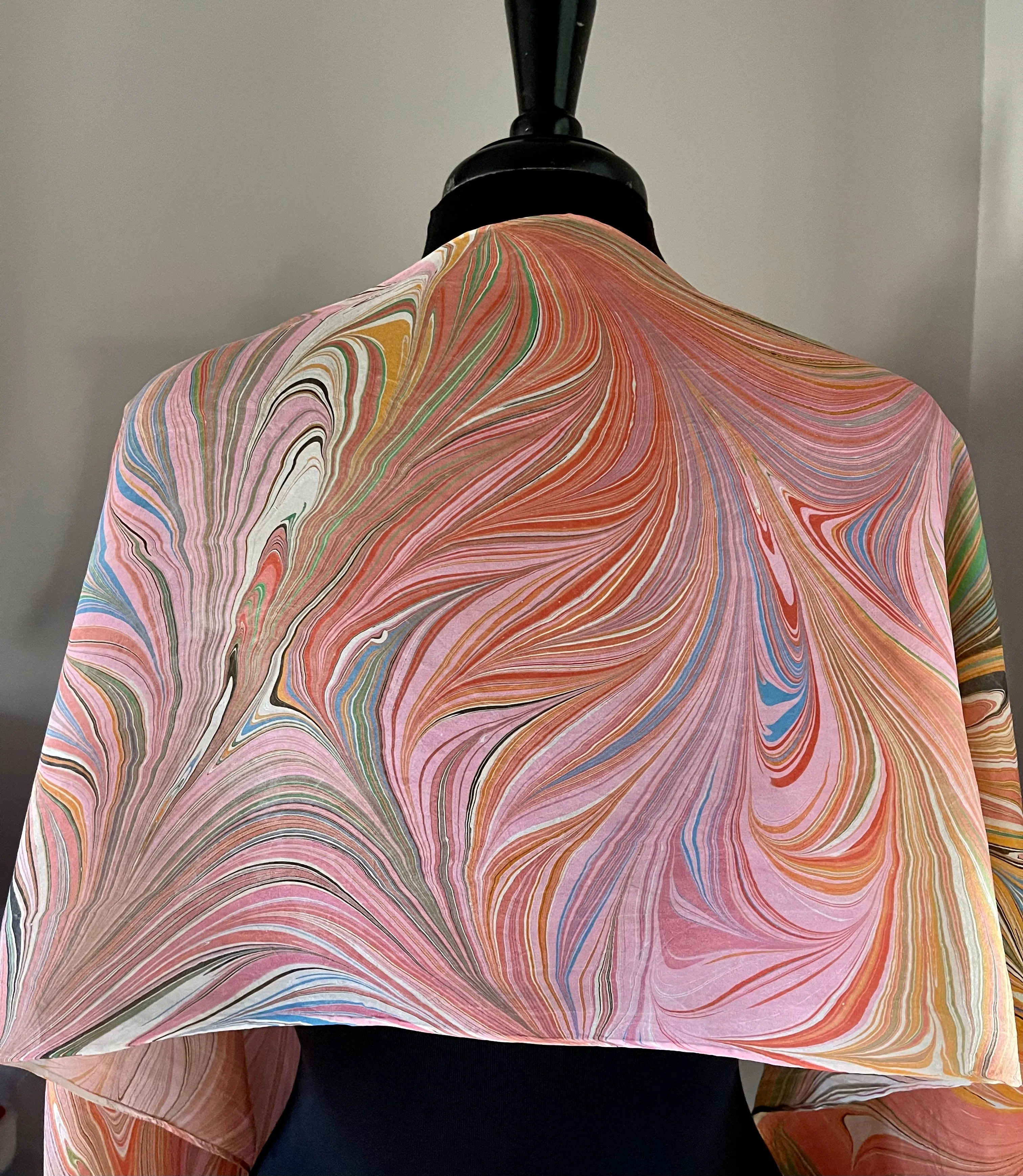 Spring  Flame Patterned Habotai Silk