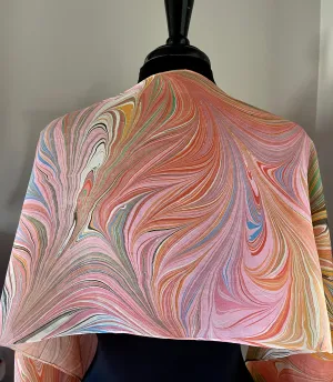 Spring  Flame Patterned Habotai Silk