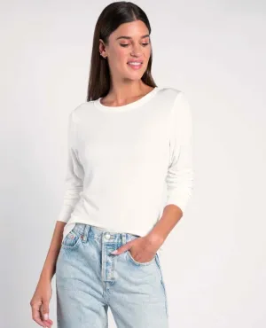 Stacy Long Sleeve Tee White