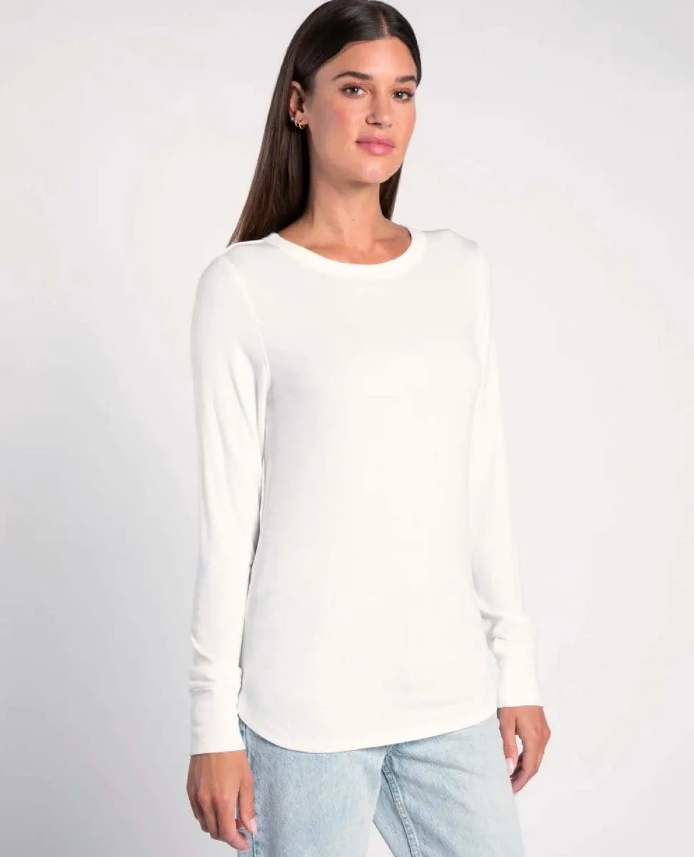 Stacy Long Sleeve Tee White