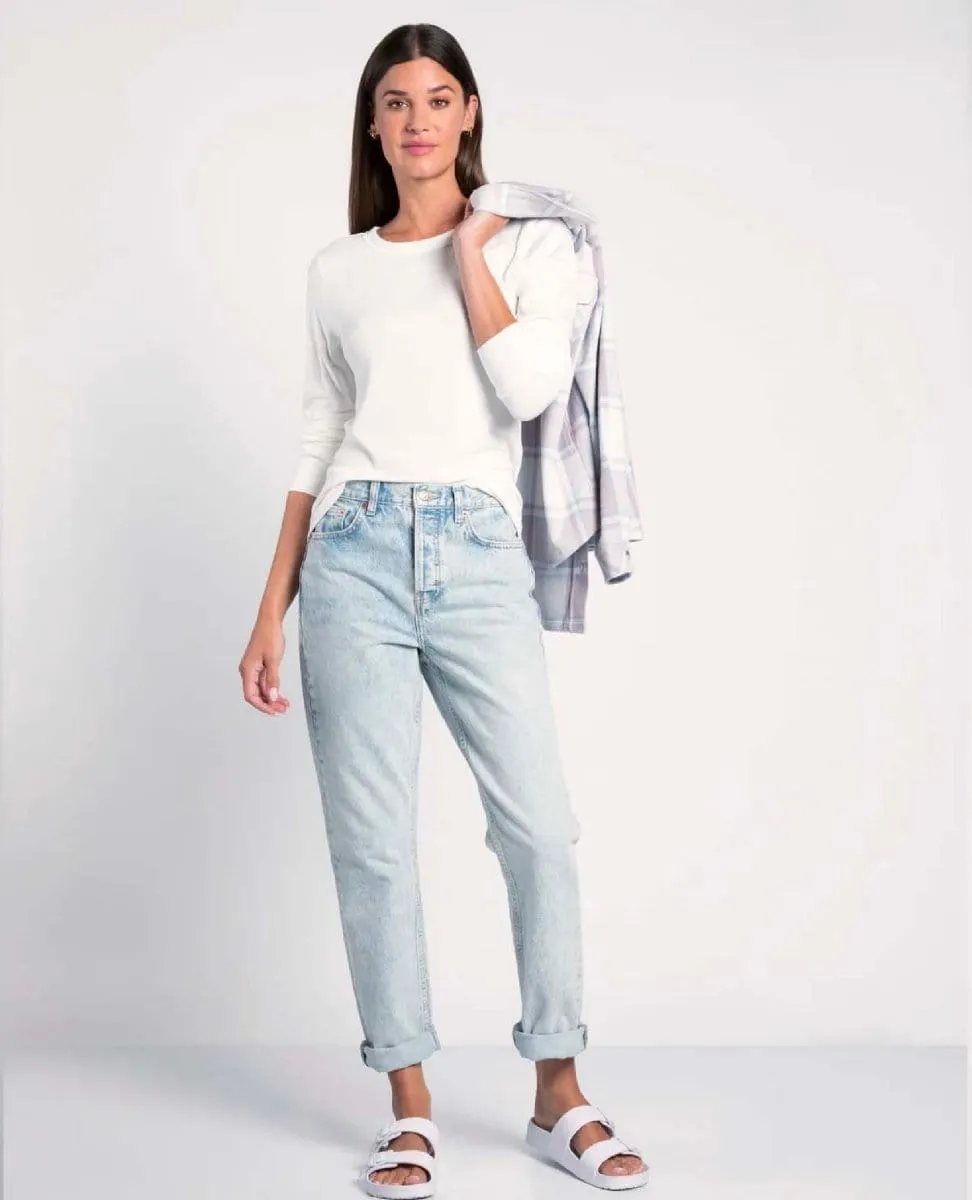 Stacy Long Sleeve Tee White