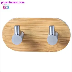 Stainless Steel Bamboo And Wood Three-row Hook