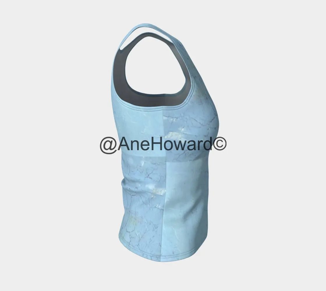 Street Blue LONG Fitted Tank tops