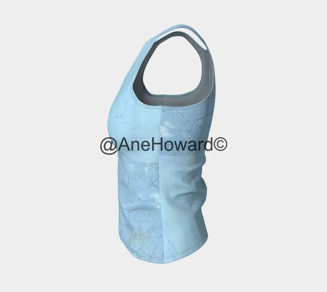 Street Blue LONG Fitted Tank tops