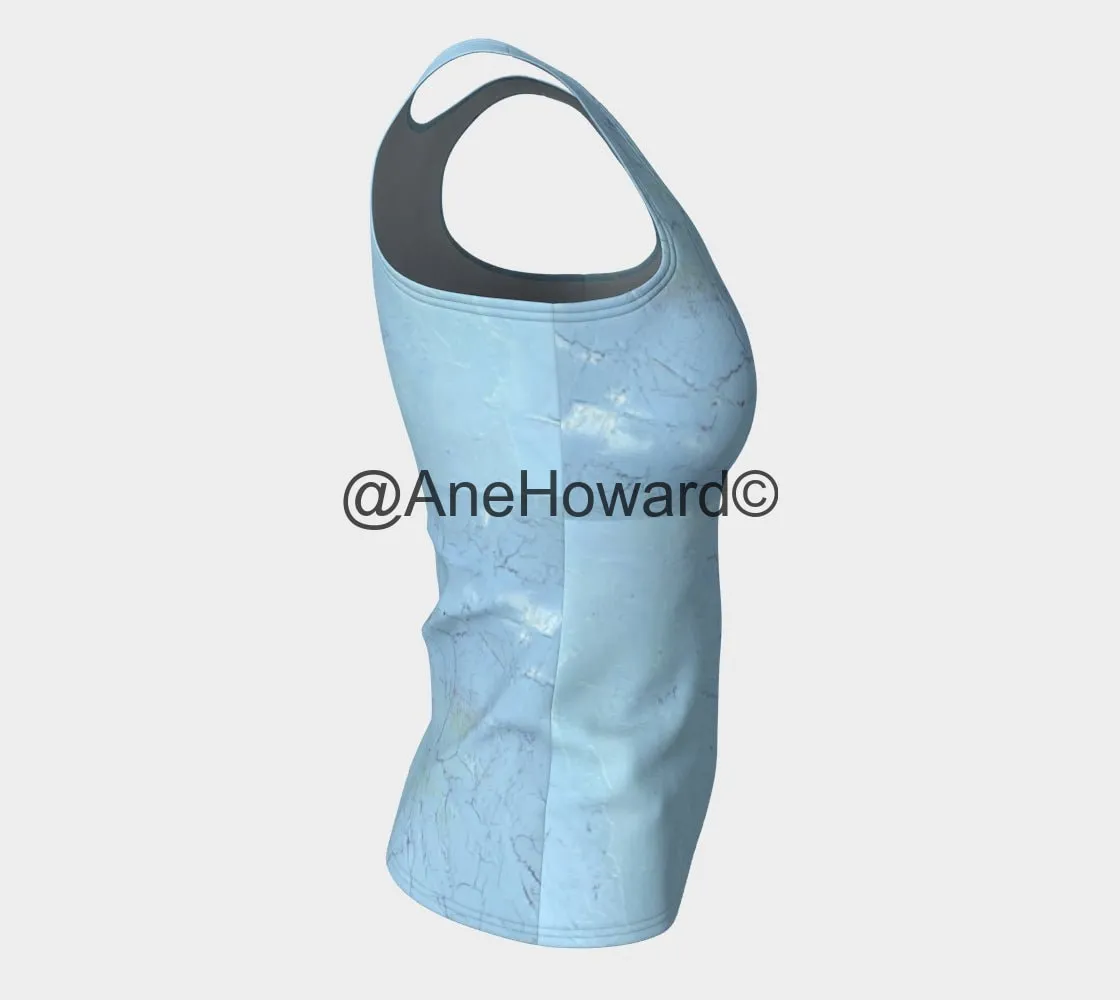 Street Blue LONG Fitted Tank tops