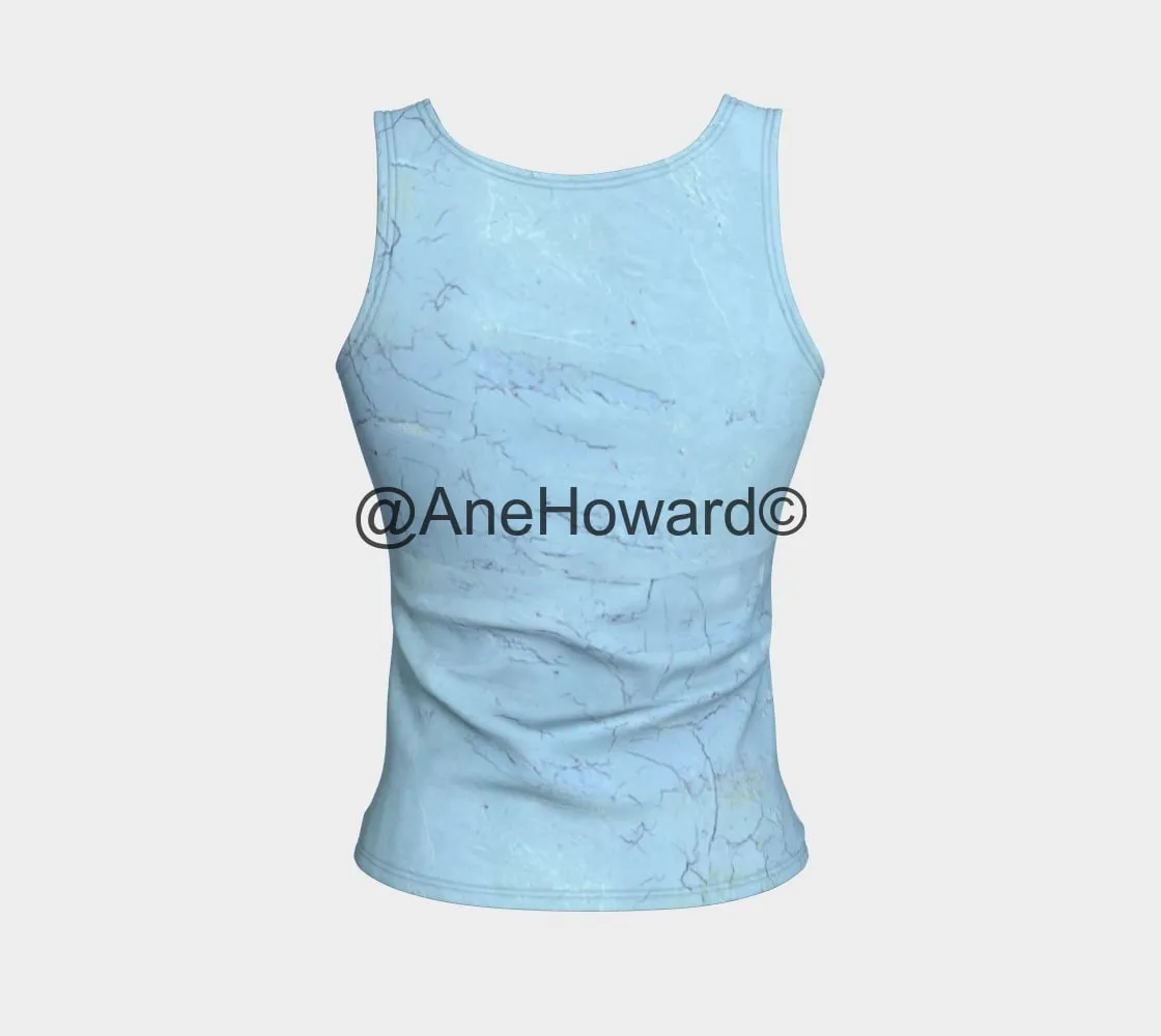 Street Blue LONG Fitted Tank tops