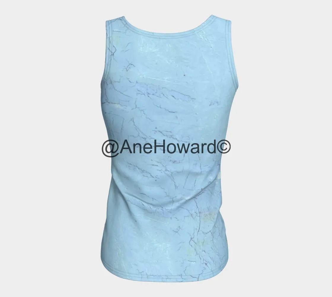 Street Blue LONG Fitted Tank tops