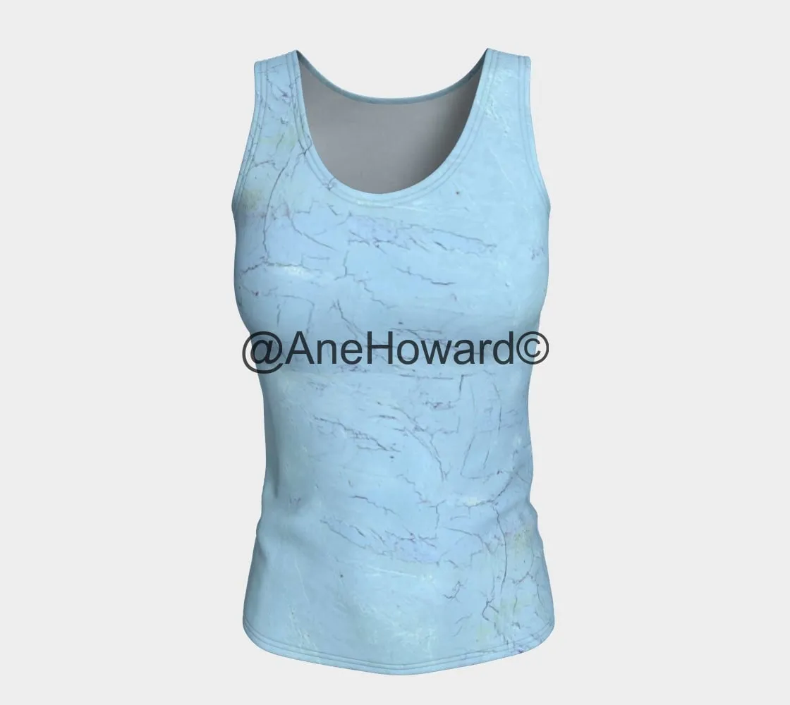 Street Blue LONG Fitted Tank tops