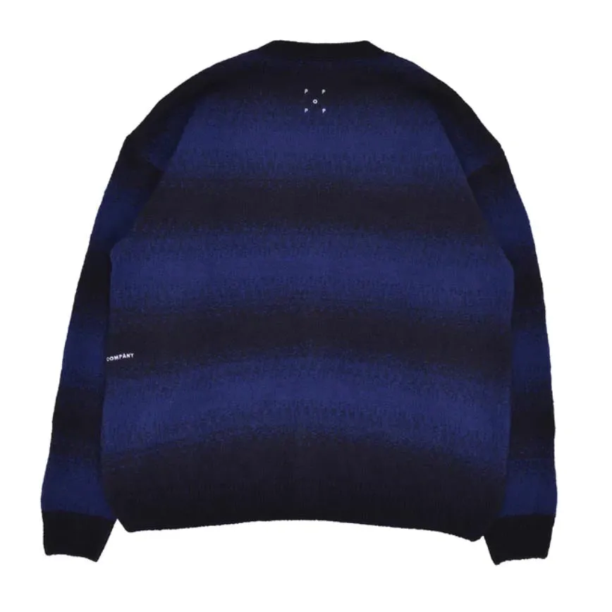 striped knitted cardigan sodalite blue black