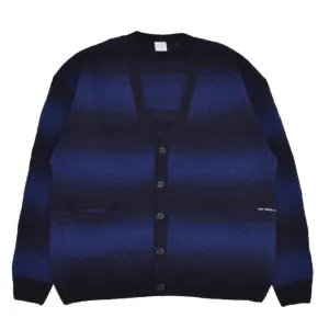 striped knitted cardigan sodalite blue black