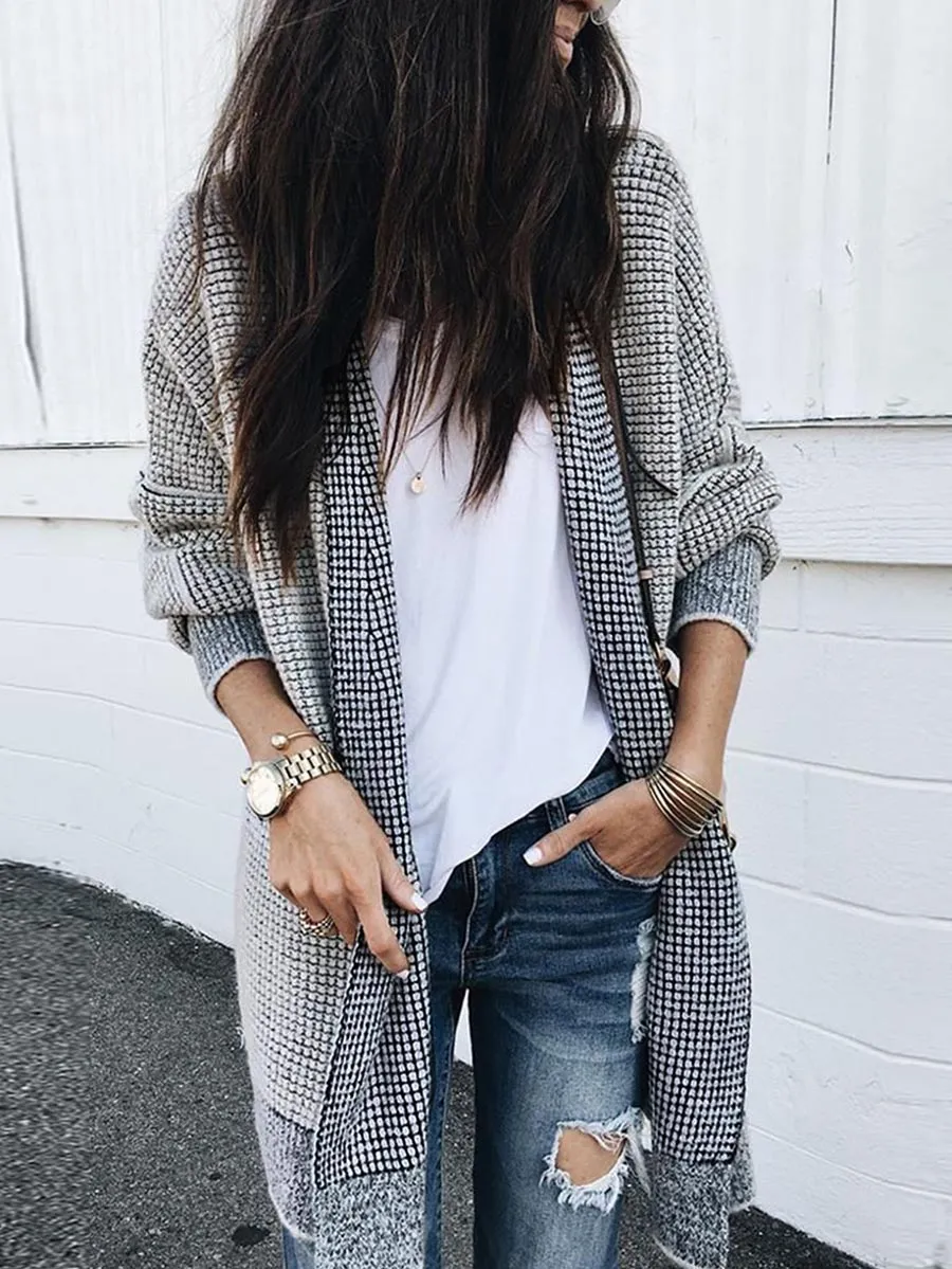 Stunncal Knitted Sweater Cardigan （3 colors）