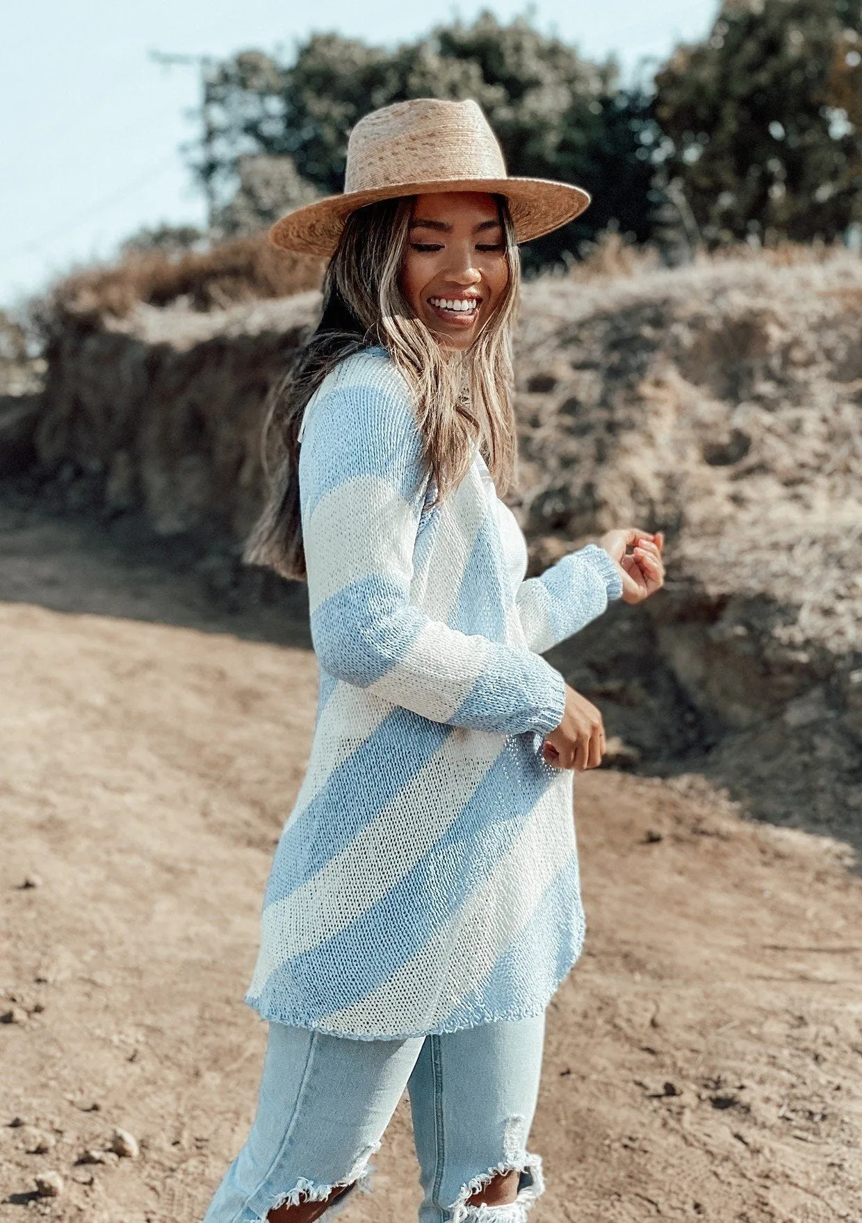 Sun Drenched Striped Cardigan