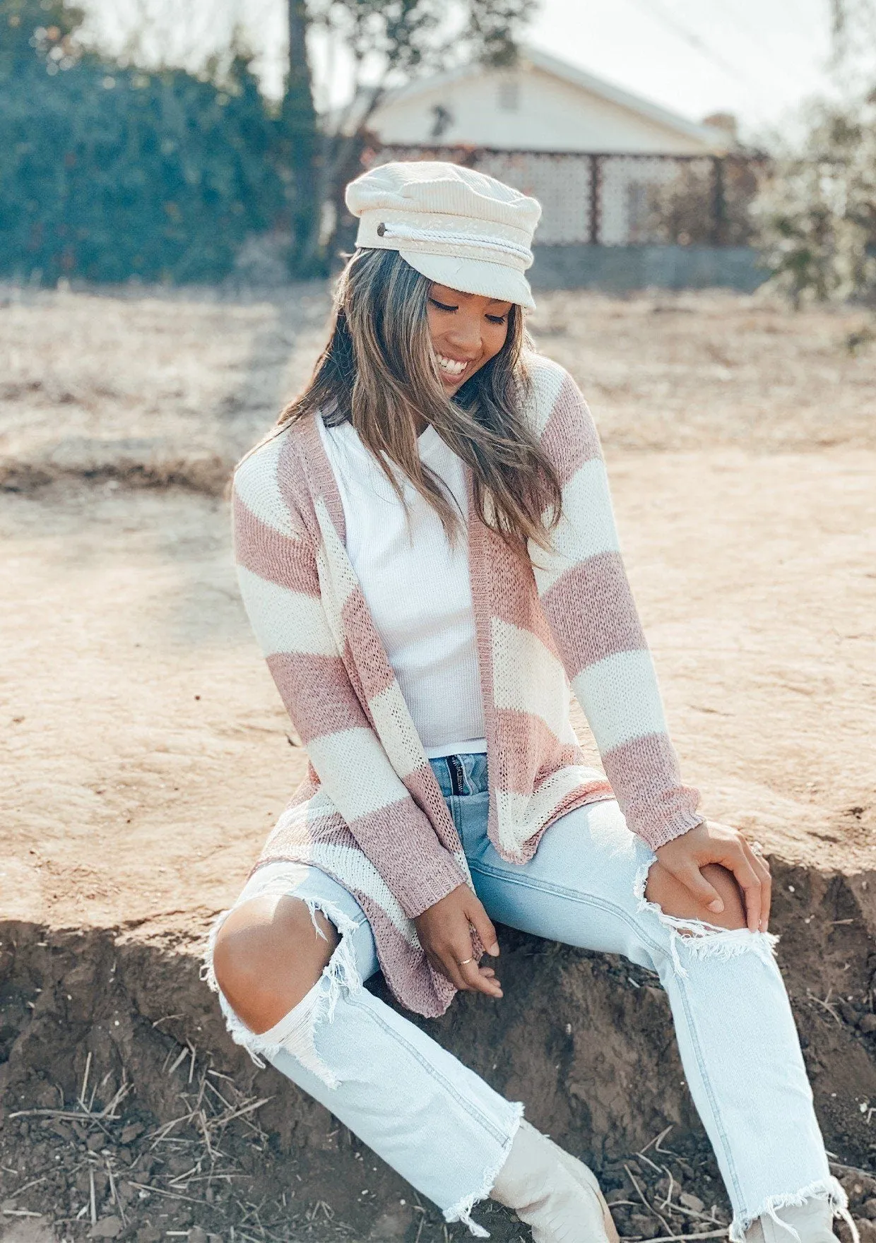 Sun Drenched Striped Cardigan