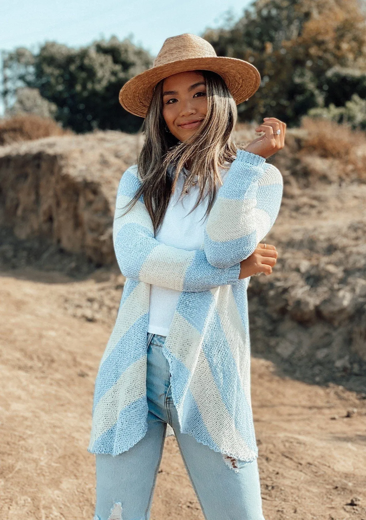 Sun Drenched Striped Cardigan