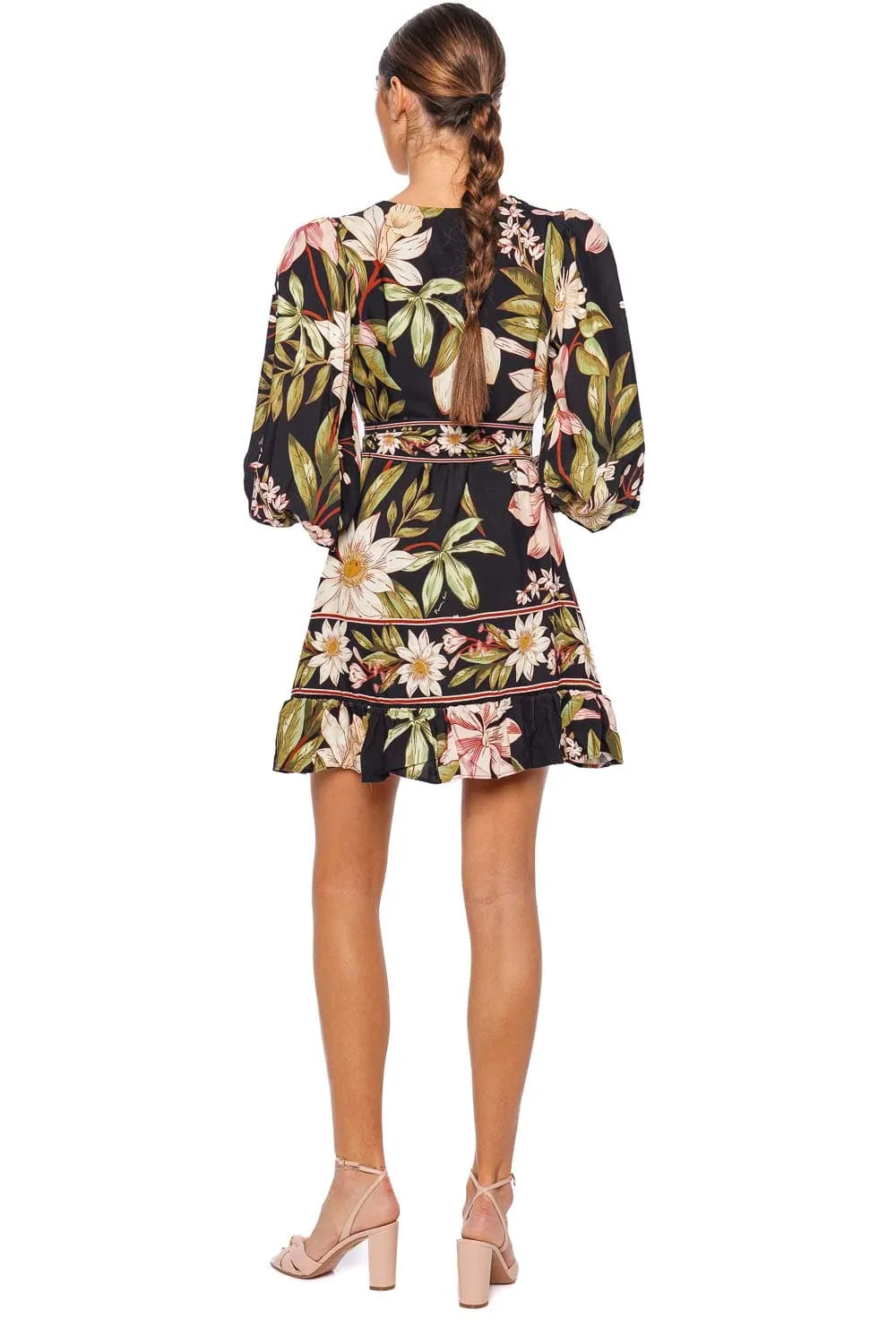 Surreal Flowers Long Sleeve Mini Dress
