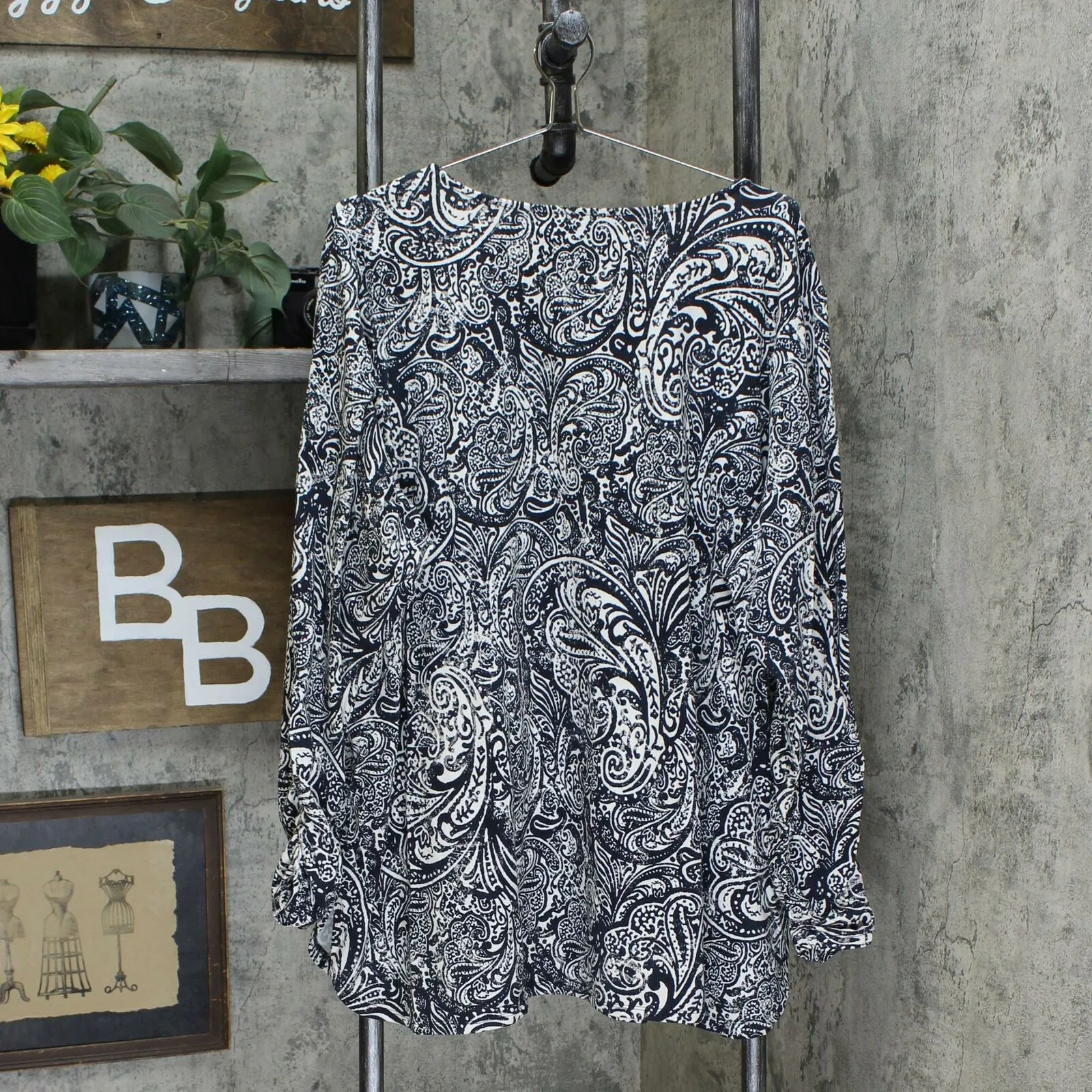 Susan Graver Plus Size Weekend Cotton Modal Ruched Sleeves Tunic Top