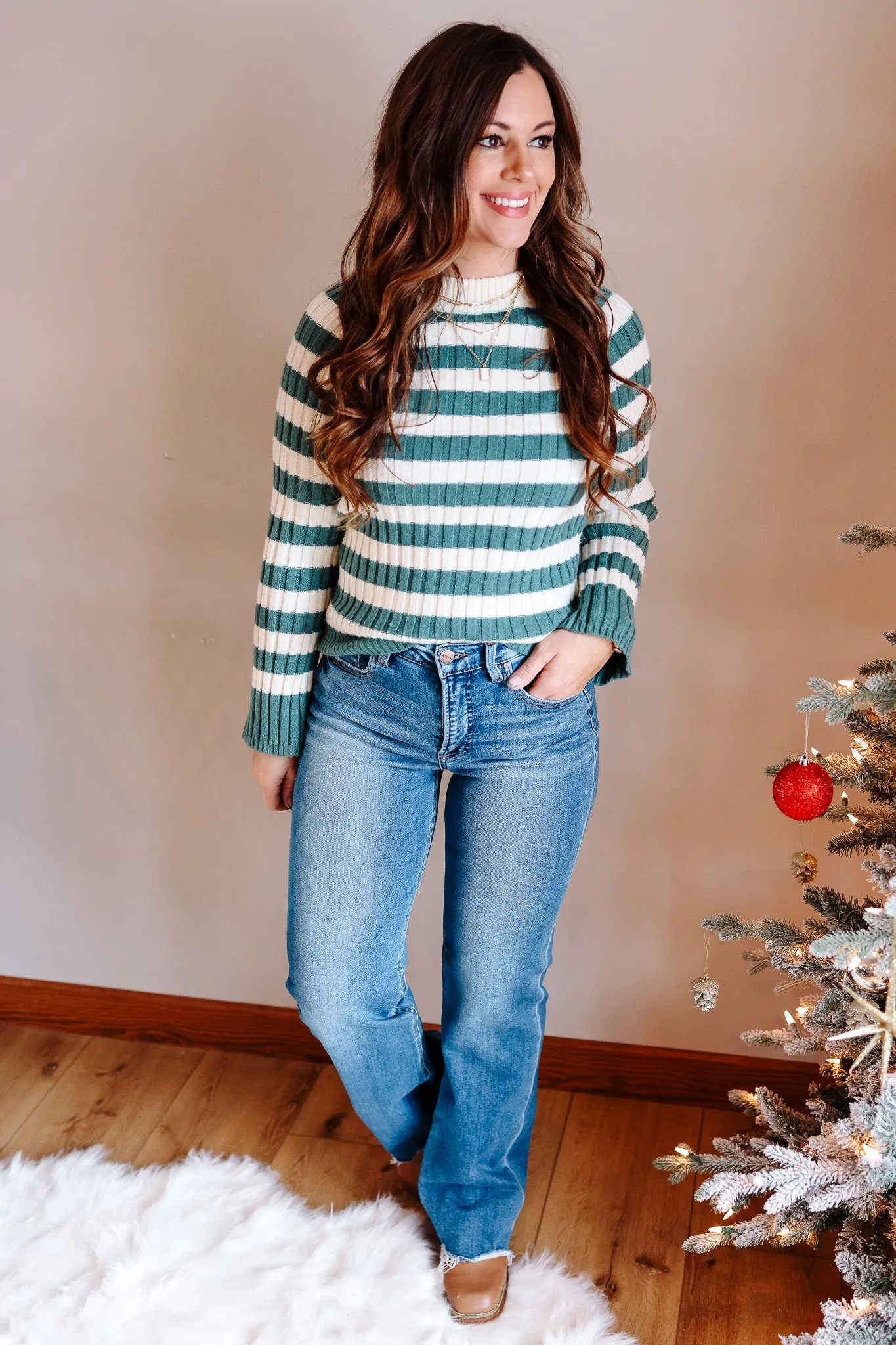 Sutton Bell Sleeve Ribbed Sweater