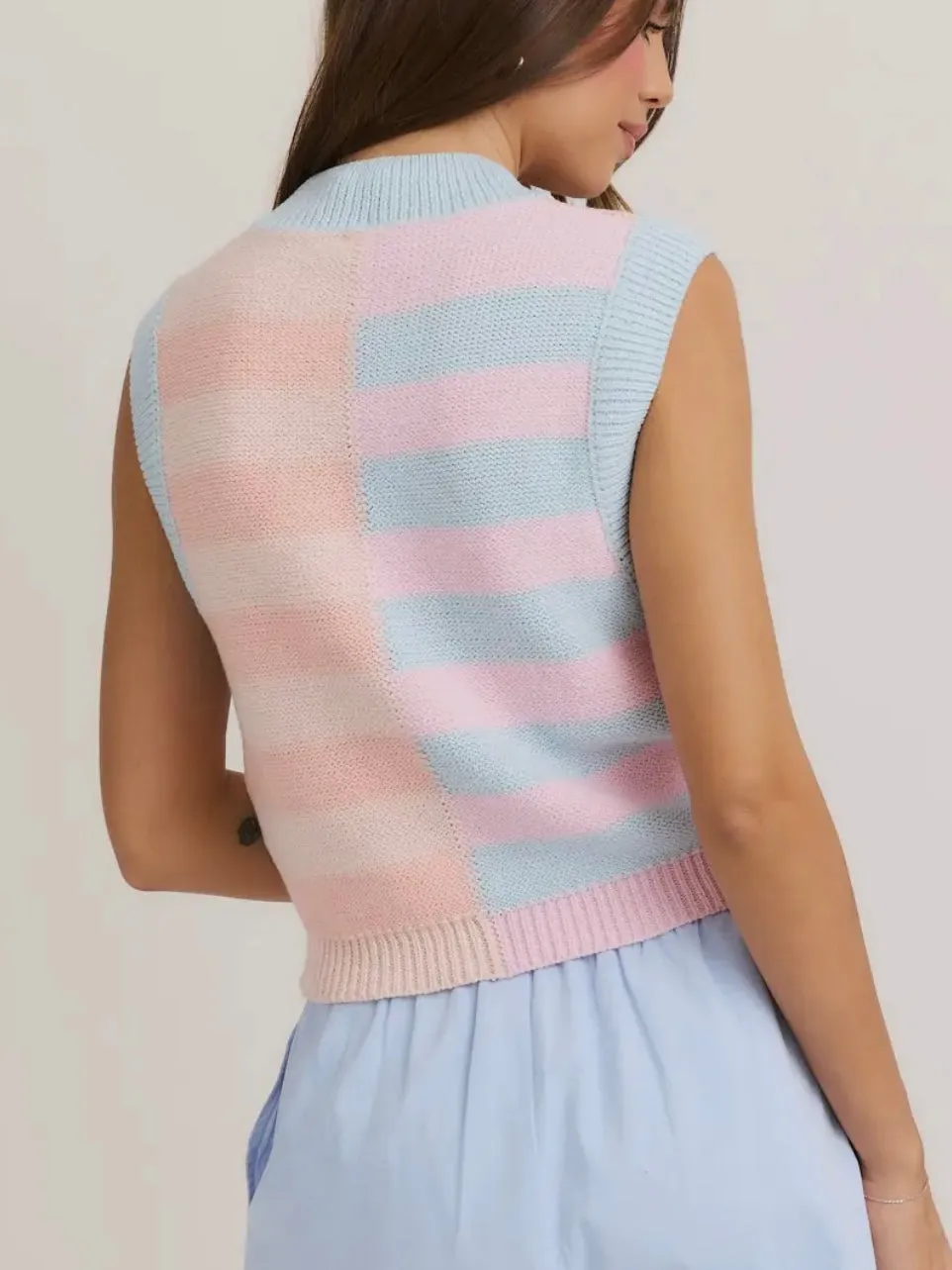 Sweet & Striped Top: Peach Multi