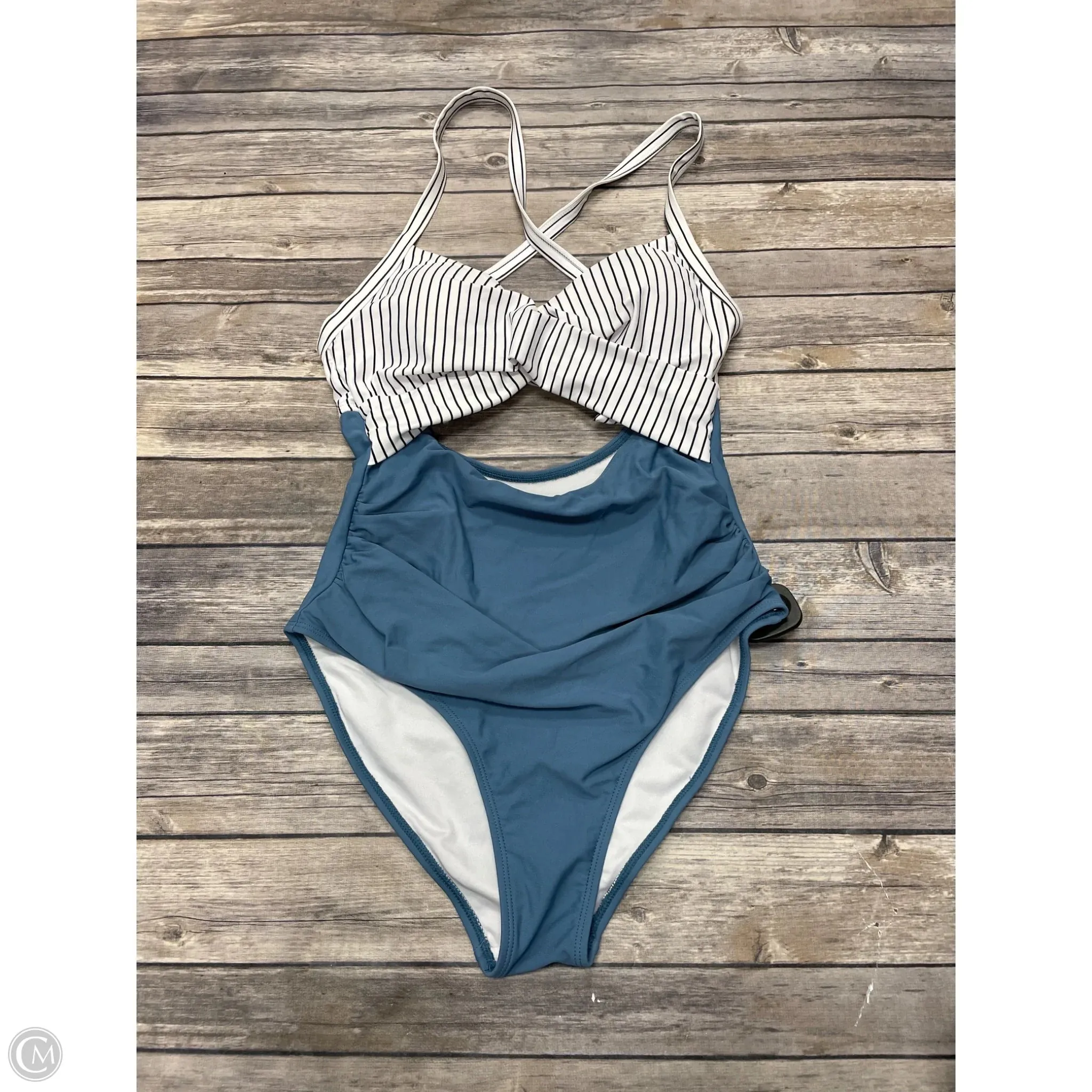 Swimsuit By Cme In Striped Pattern, Size: S