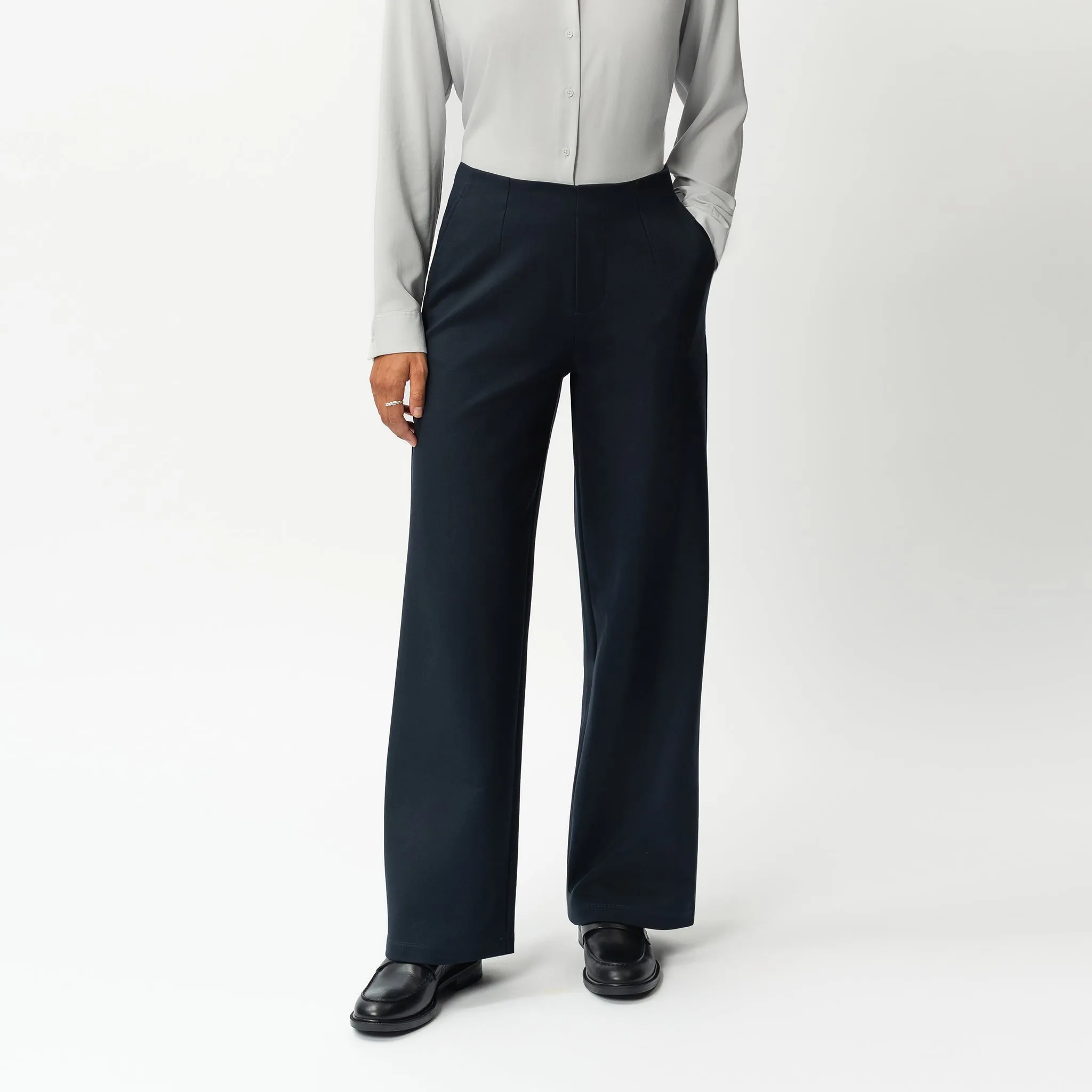 Tailored Ponte Relaxed Trouser