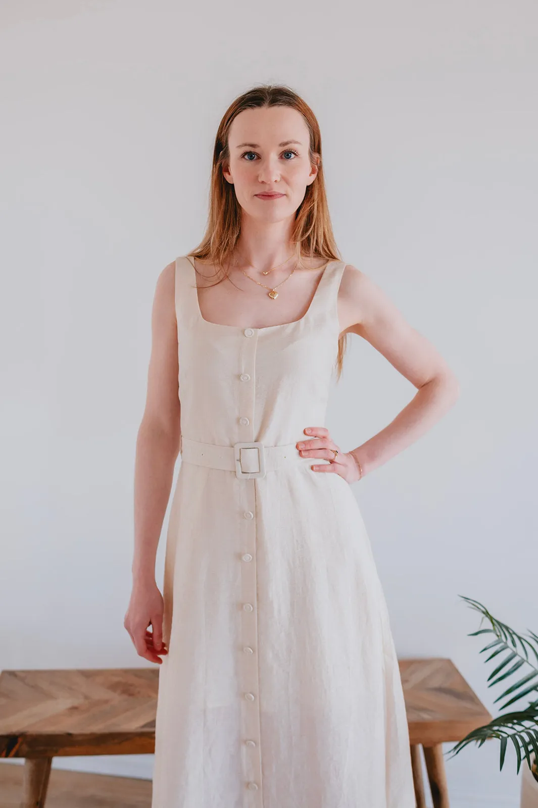 The Alisa Dress by FRNCH - Beige