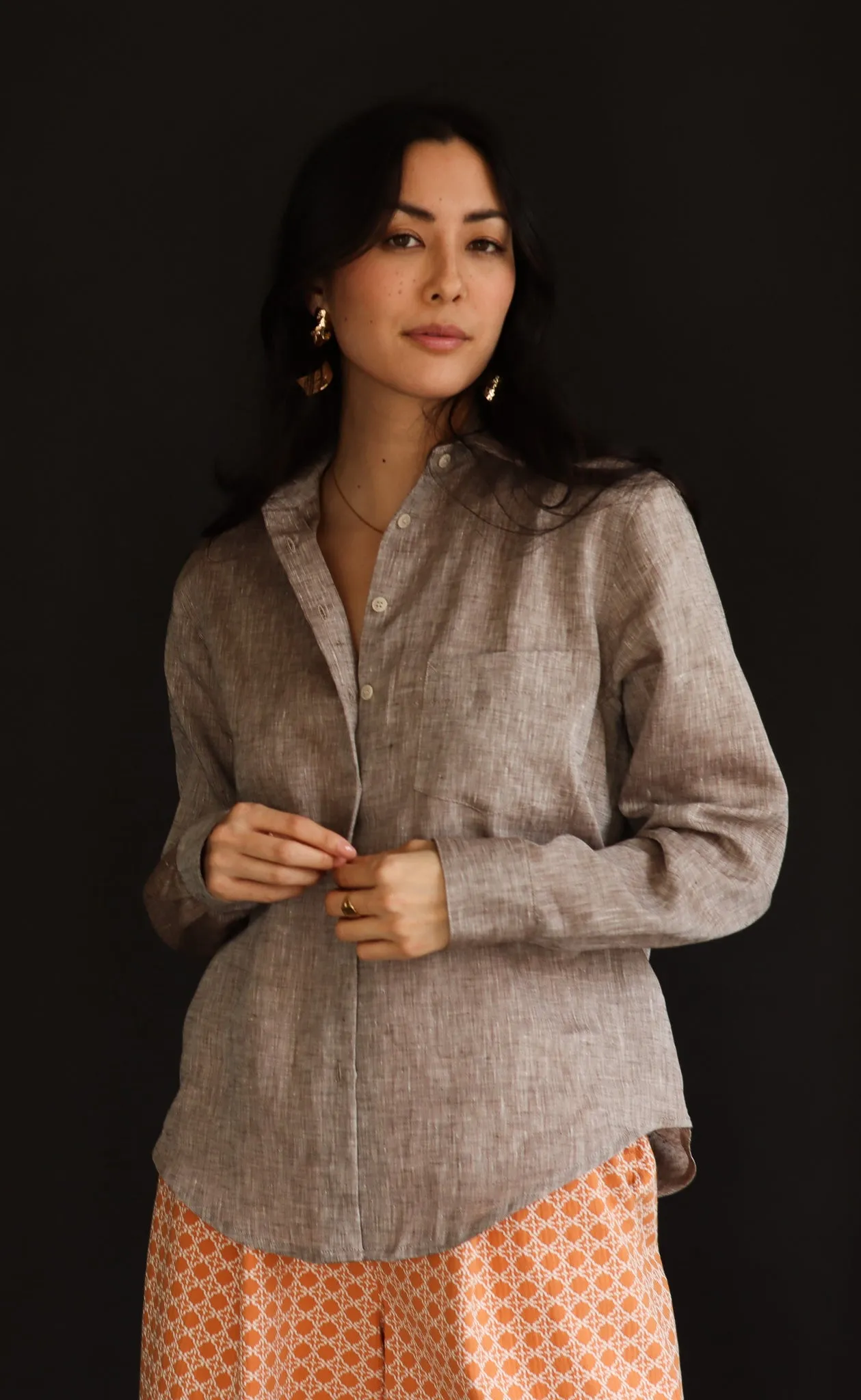 The Friend - Proper Fit - Oak Brown 100% Linen