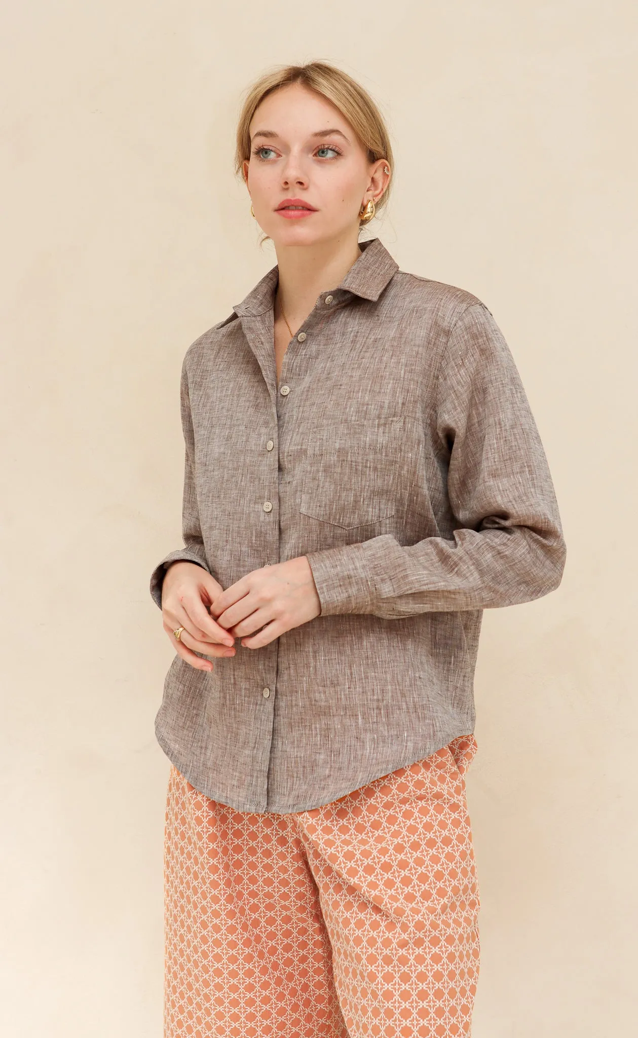 The Friend - Proper Fit - Oak Brown 100% Linen