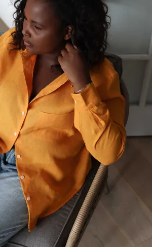 The Friend - Proper Fit - Turmeric 100% Linen