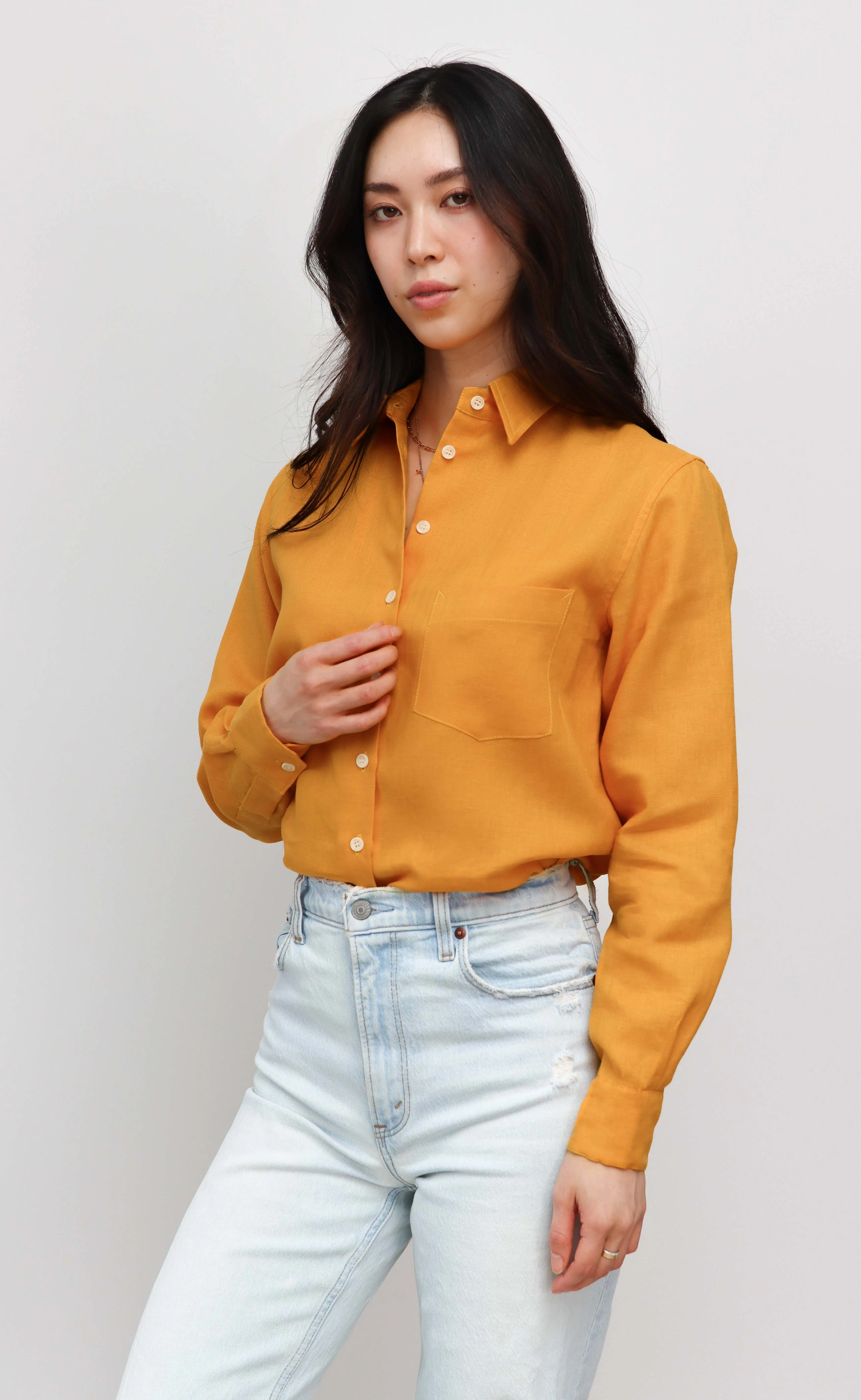The Friend - Proper Fit - Turmeric 100% Linen