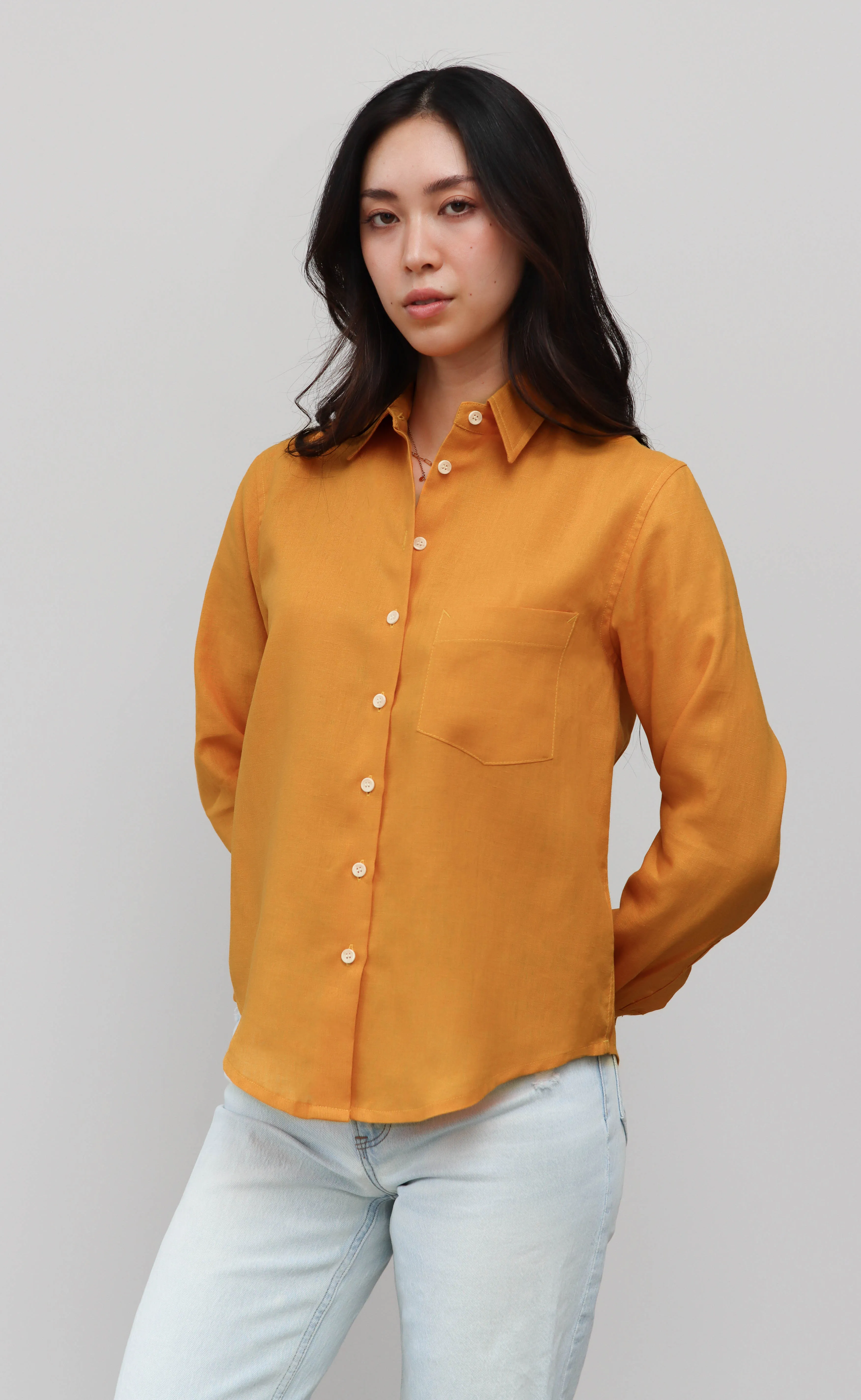 The Friend - Proper Fit - Turmeric 100% Linen