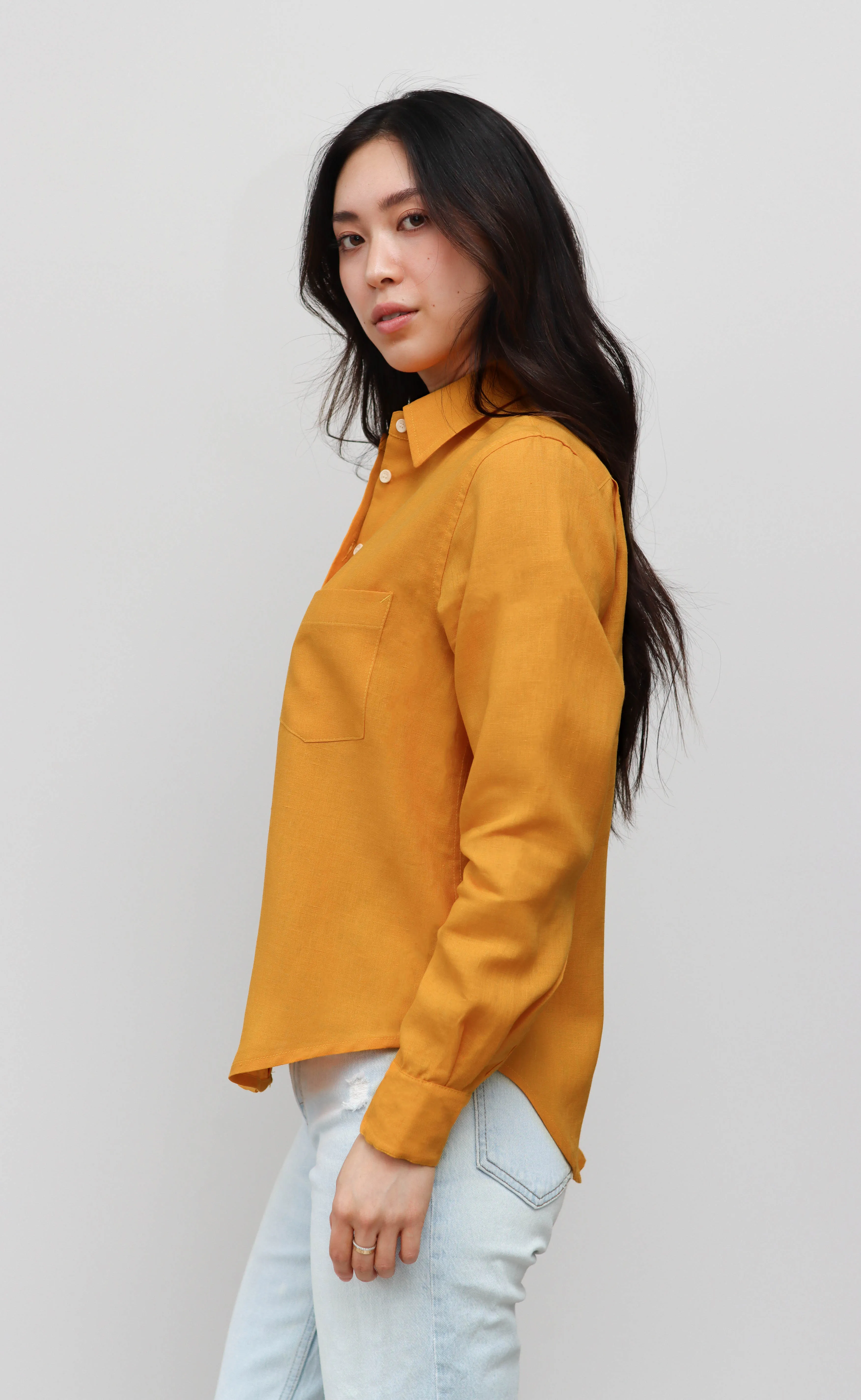 The Friend - Proper Fit - Turmeric 100% Linen