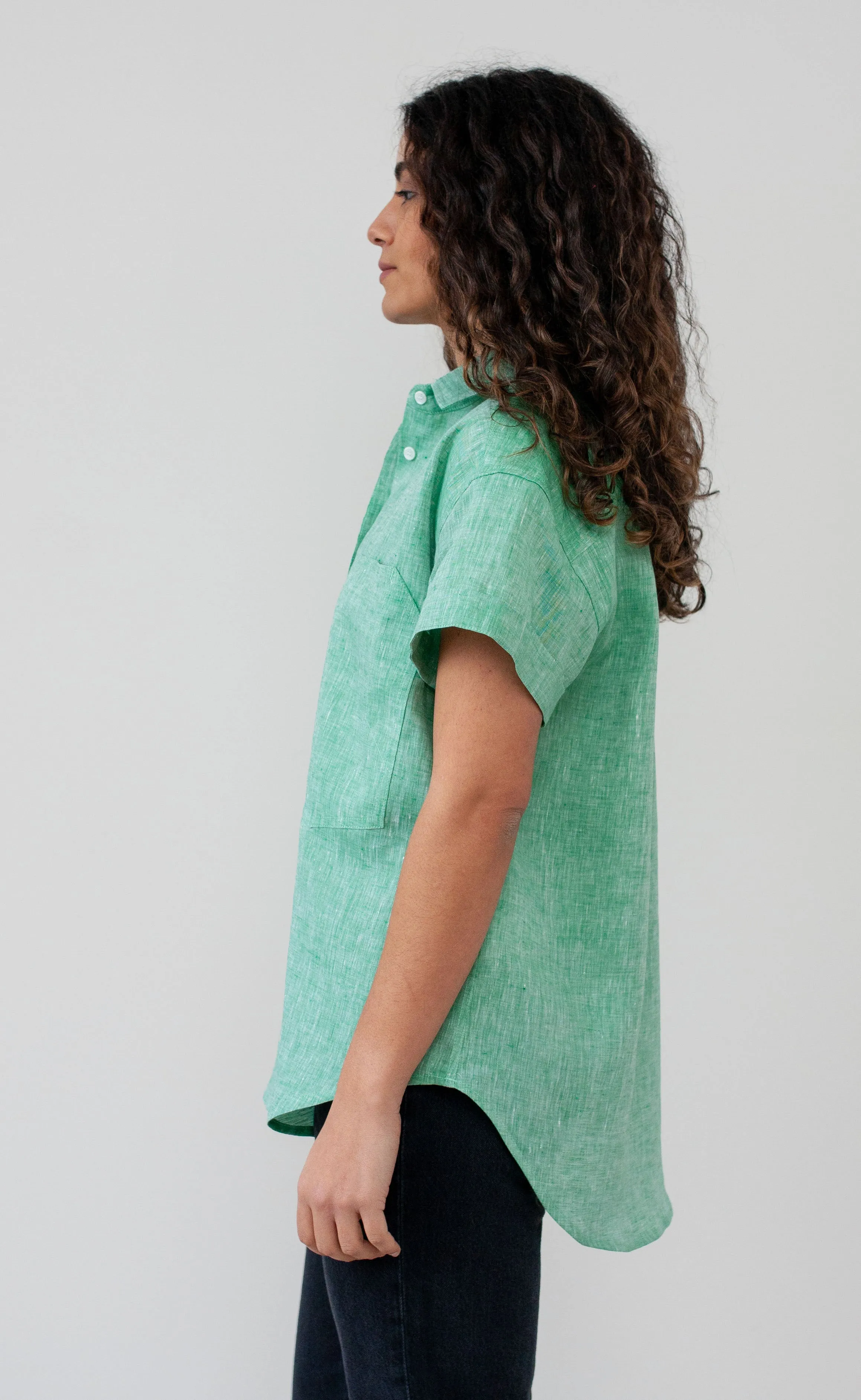 The Friend - Wayward Fit - Succulent Green 100% Linen