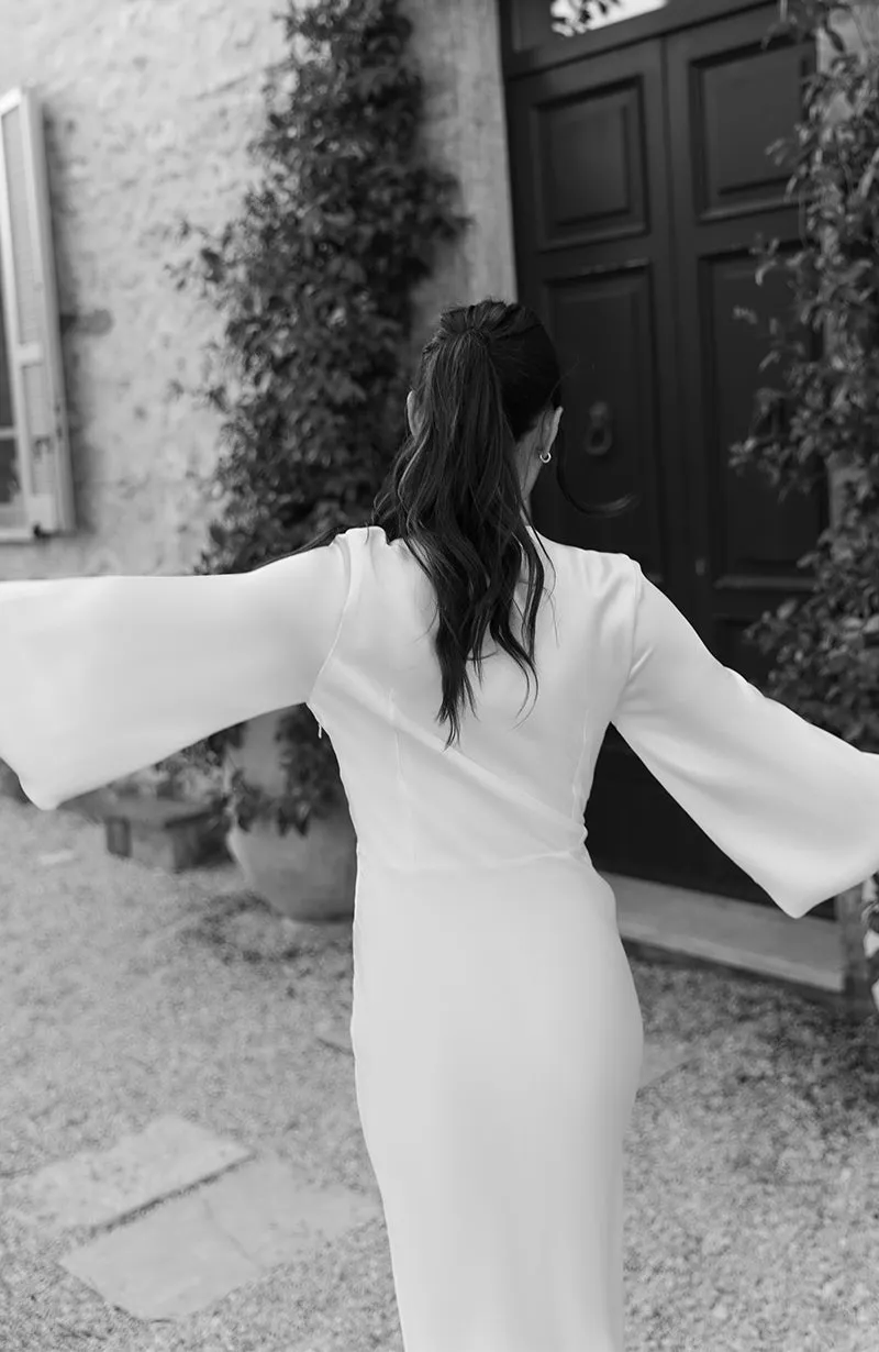 Tina Bridal Tie Front Dress