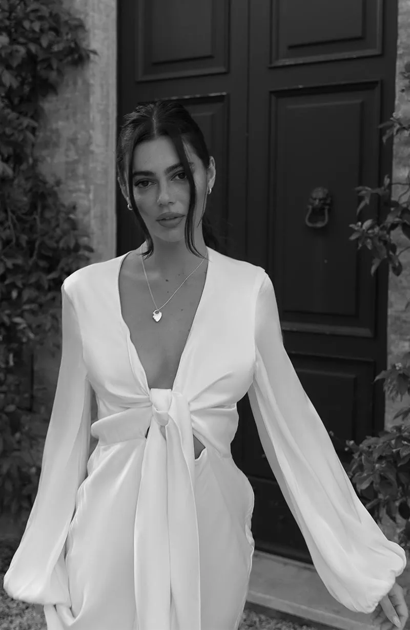 Tina Bridal Tie Front Dress