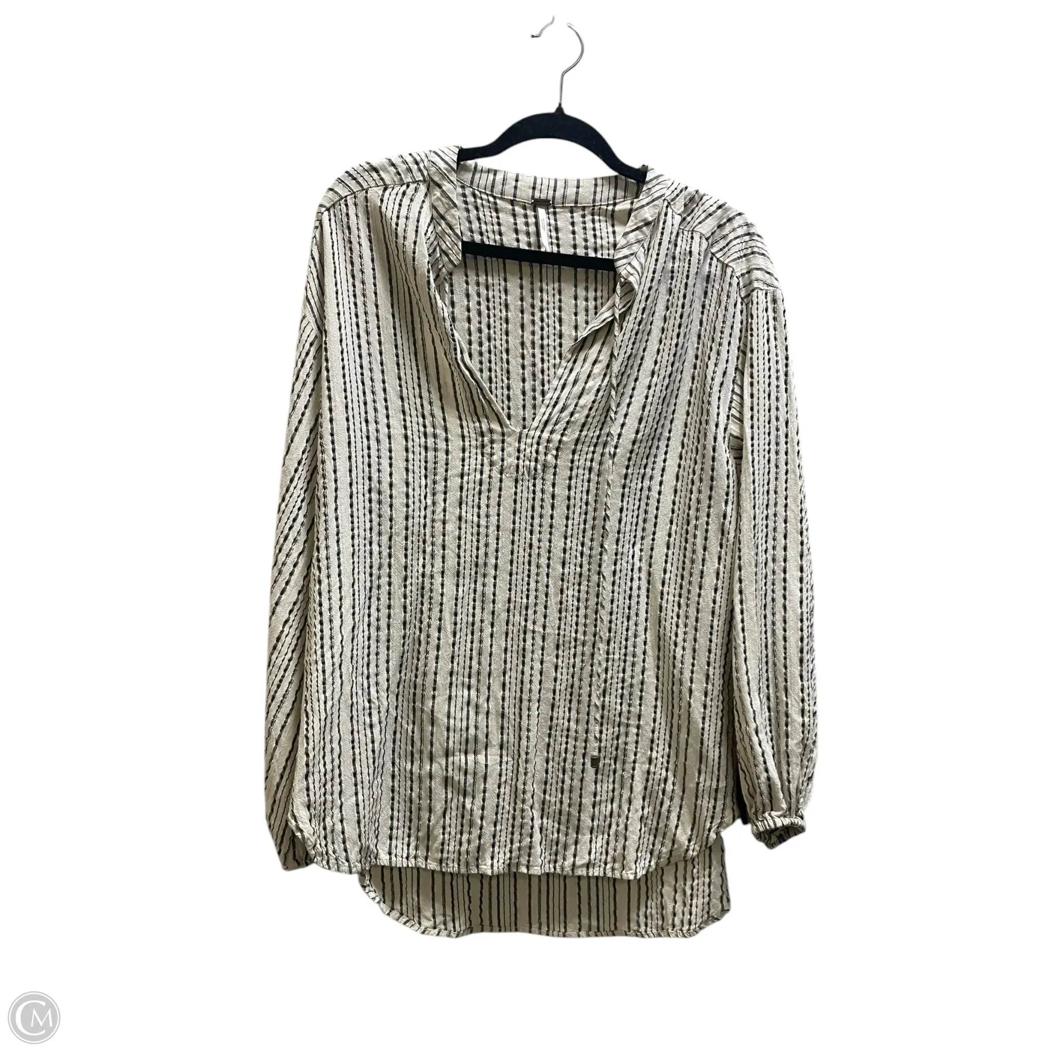 Top Long Sleeve By Free People In Striped Pattern, Size: S