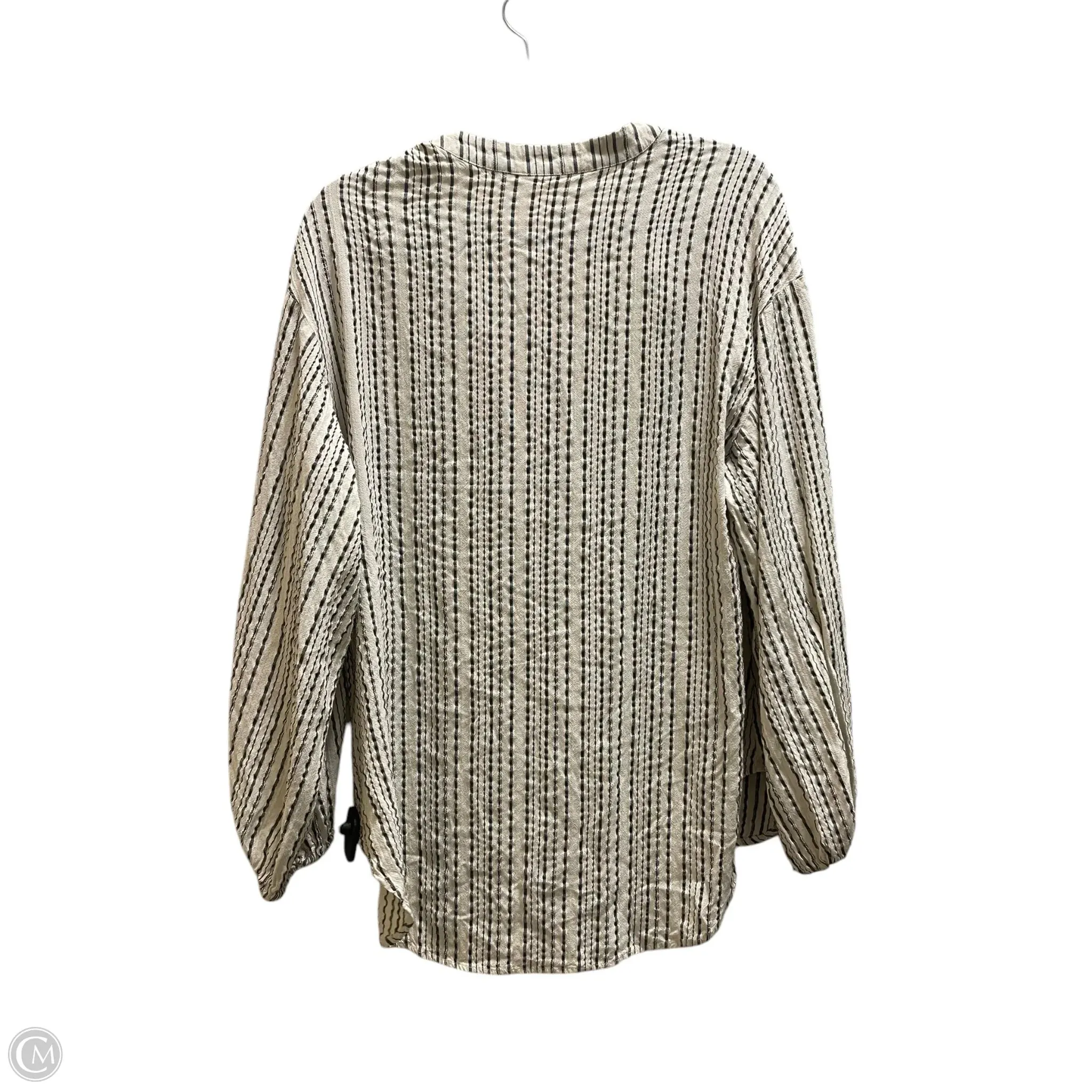 Top Long Sleeve By Free People In Striped Pattern, Size: S