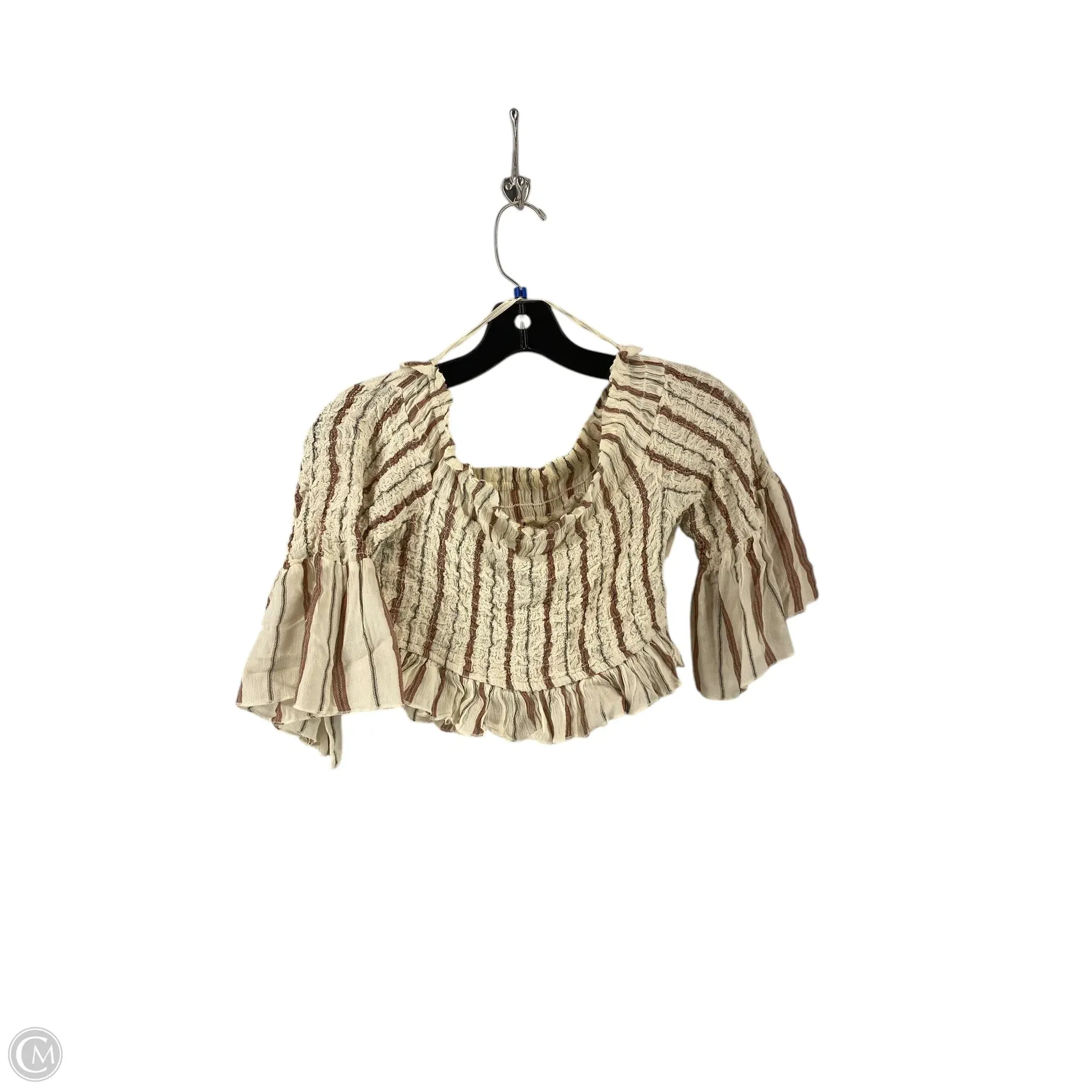 Top Long Sleeve By Free People In Striped Pattern, Size: Xs