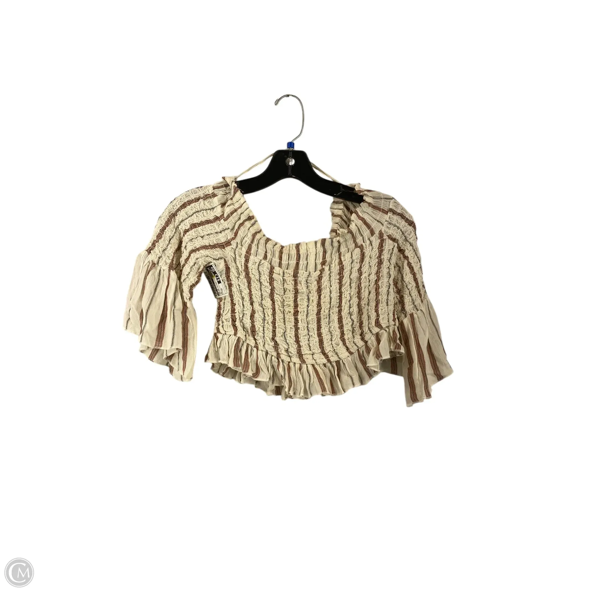 Top Long Sleeve By Free People In Striped Pattern, Size: Xs