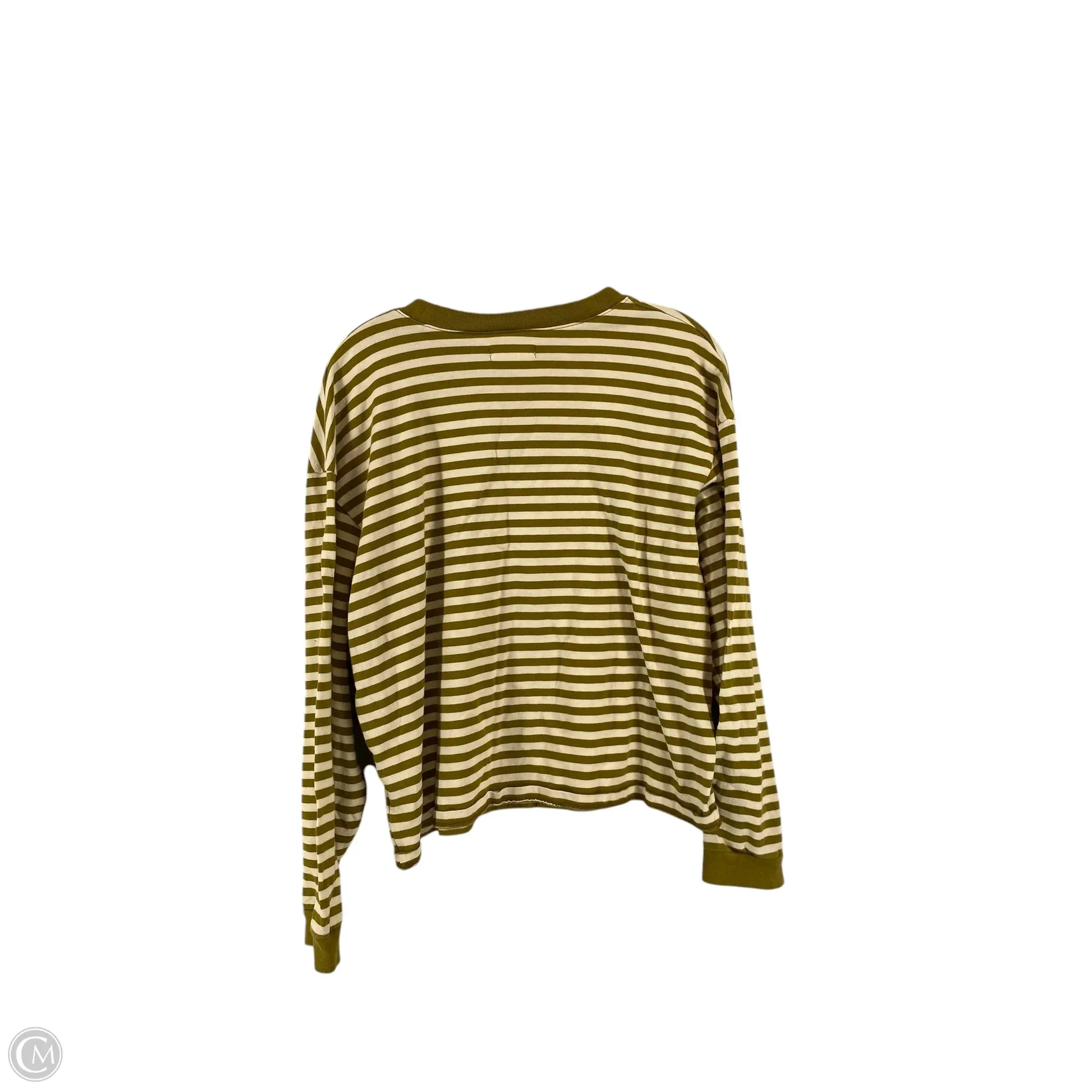 Top Long Sleeve By Madewell In Striped Pattern, Size: L