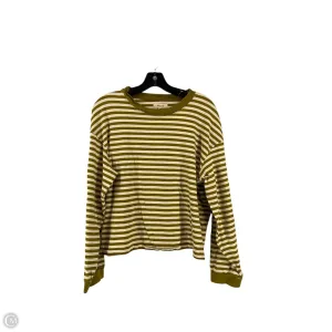 Top Long Sleeve By Madewell In Striped Pattern, Size: L
