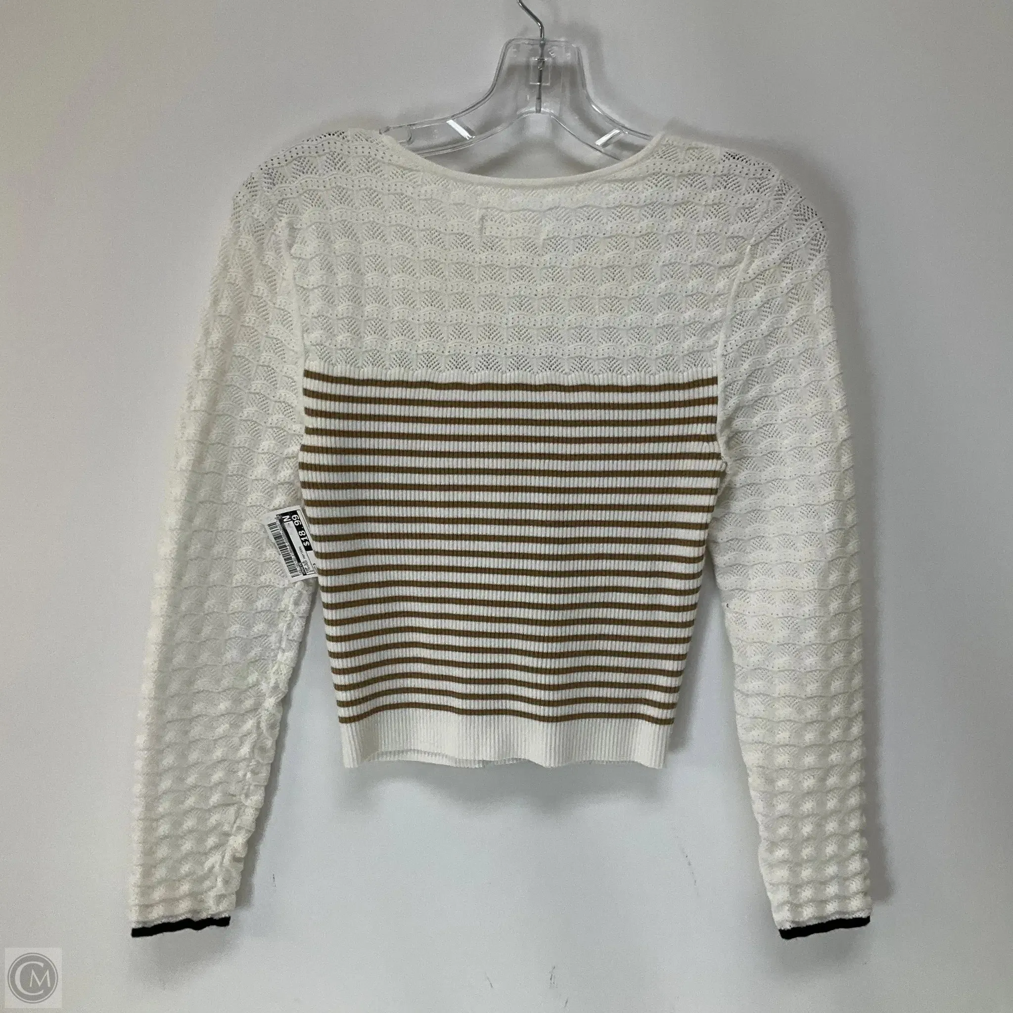 Top Long Sleeve By Maeve In Striped Pattern, Size: S