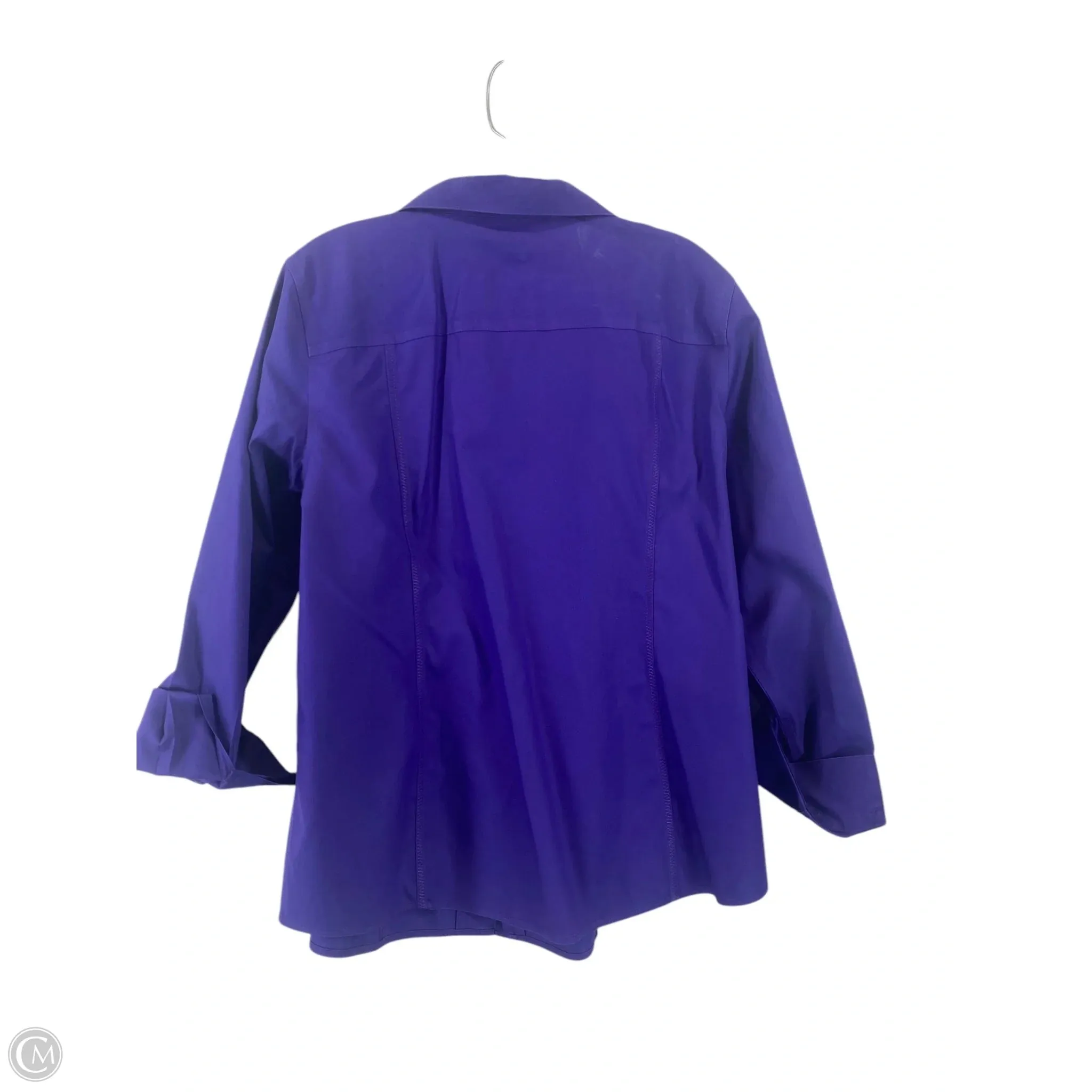 Top Long Sleeve By Top Moda In Purple, Size: 2