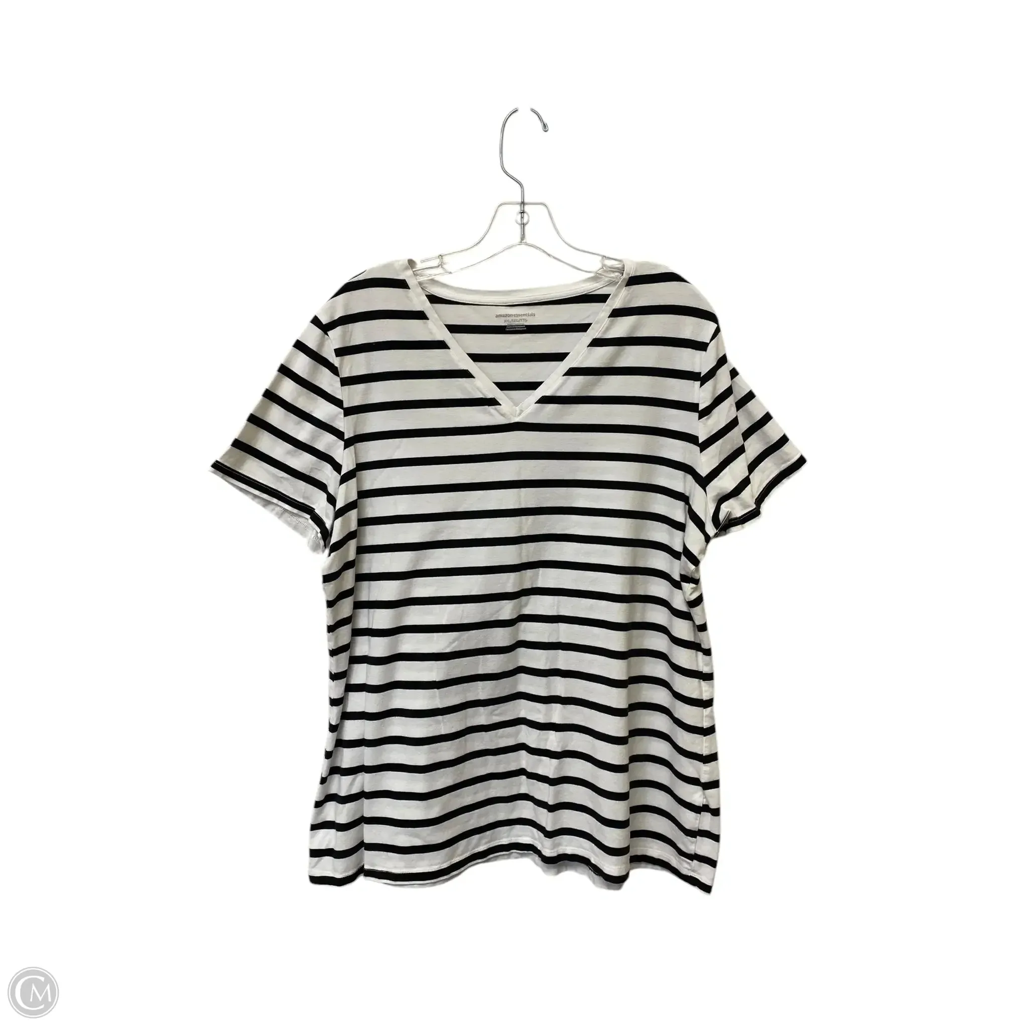 Top Short Sleeve Basic By Amazon Essentials In Striped Pattern, Size: Xxl