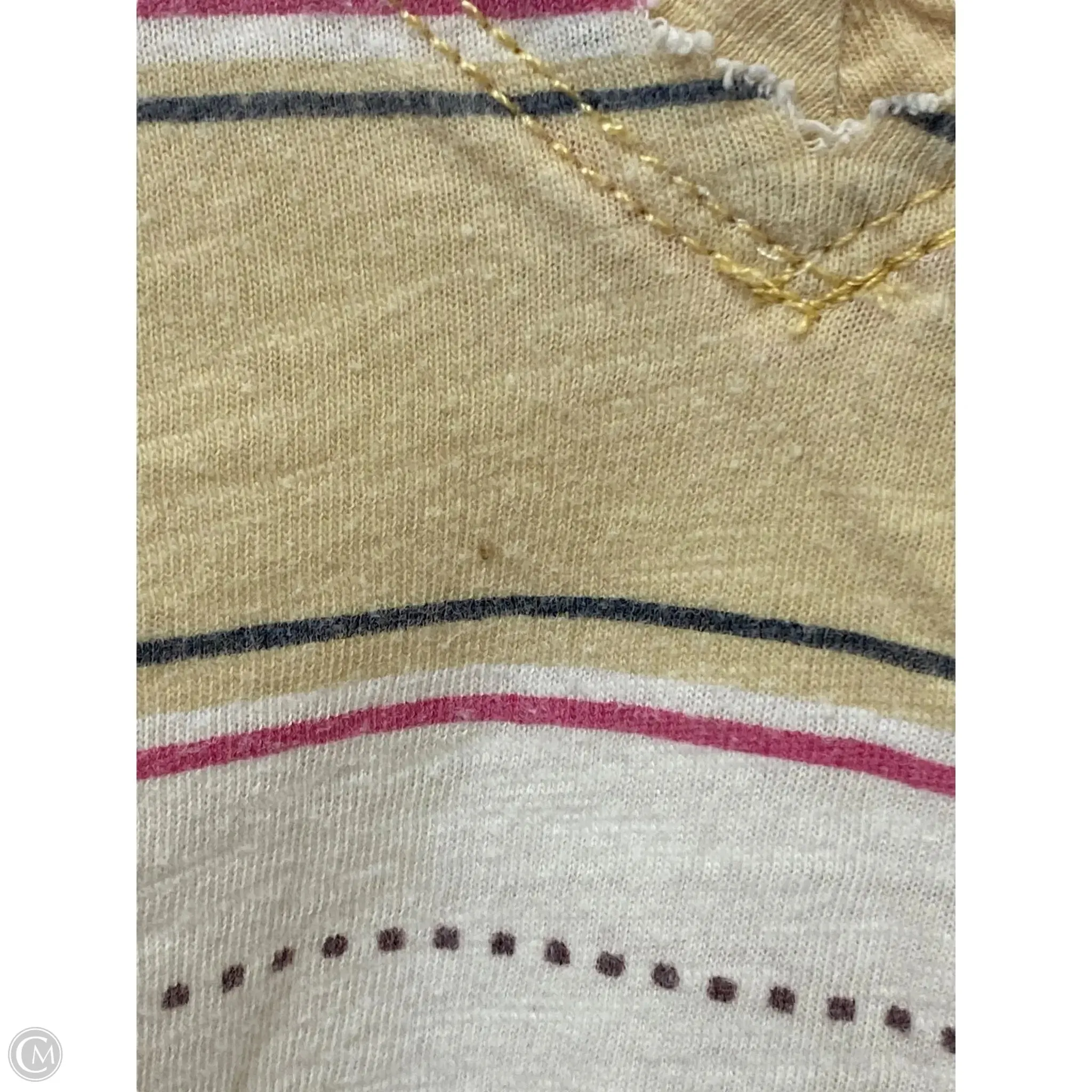Top Short Sleeve Basic By Pilcro In Striped Pattern, Size: Xl