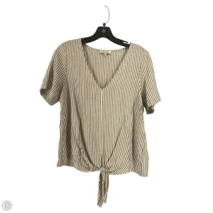 Top Short Sleeve By Madewell In Striped Pattern, Size: Xs